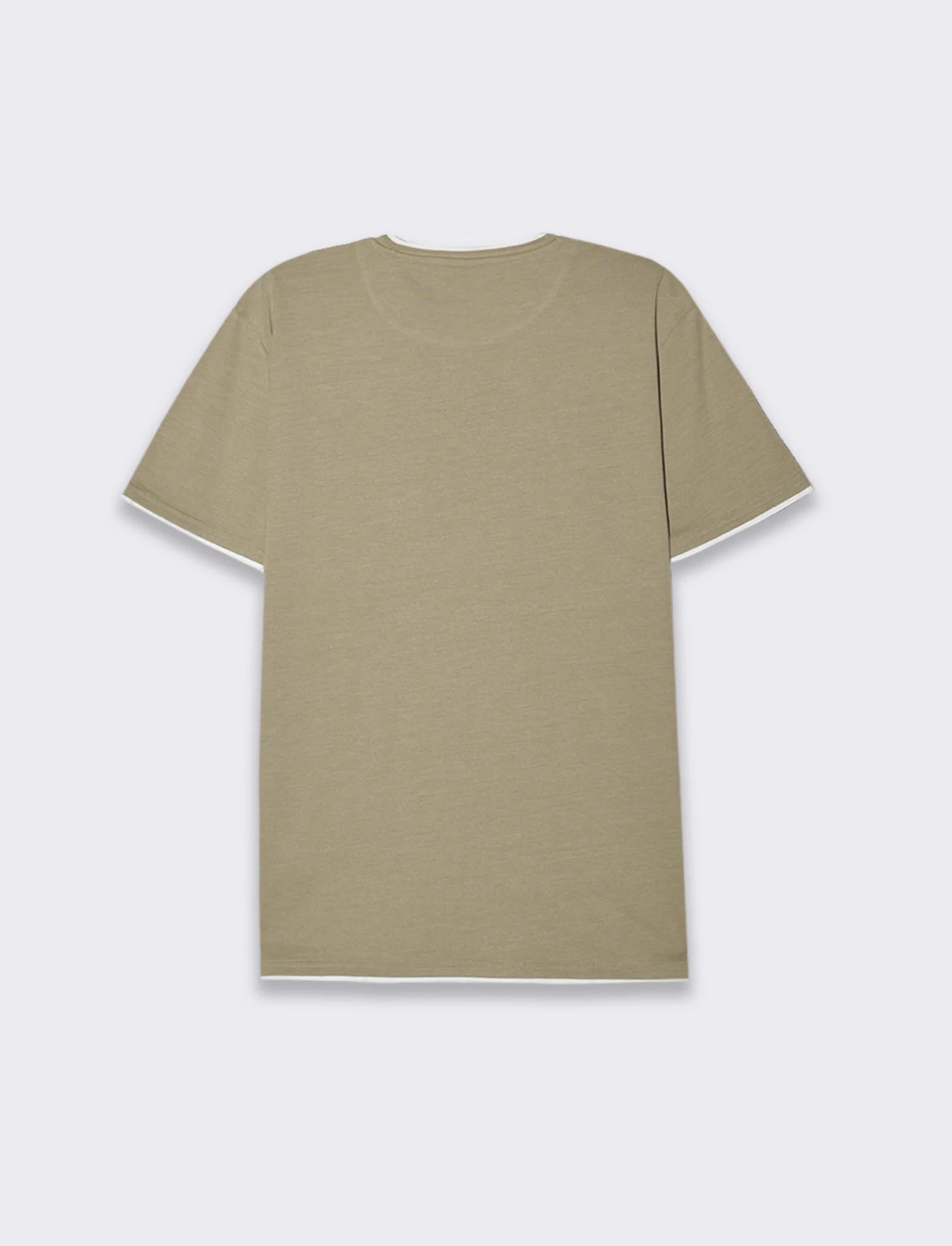 T-shirt effetto melange con tasca da uomo - Verde salvia - Image 4
