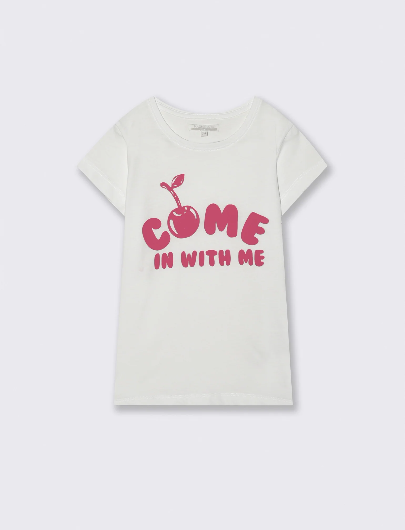 T-shirt estiva bambina con stampa colorata - Bianco - Image 2