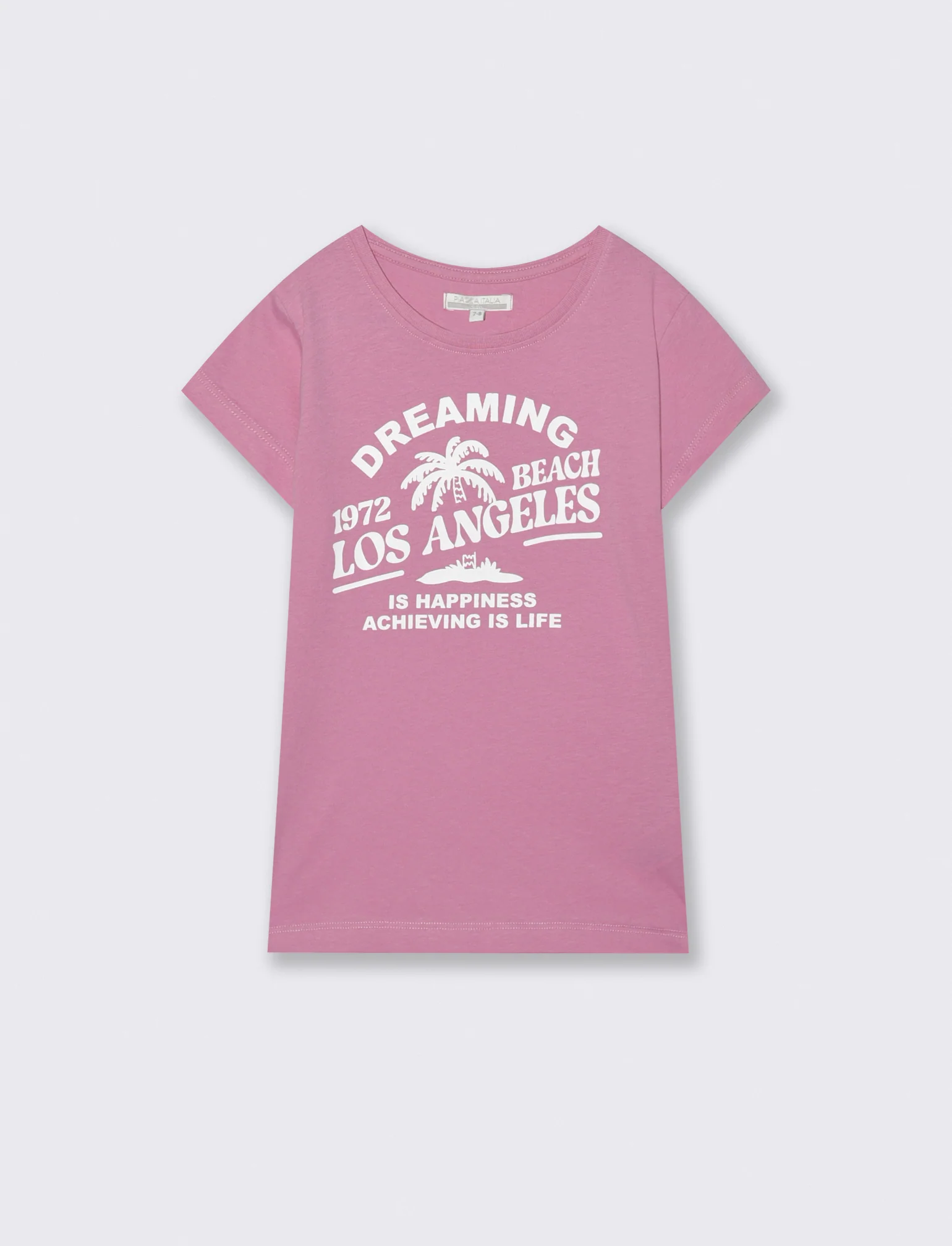 T-shirt estiva bambina con stampa colorata - Rosa candy