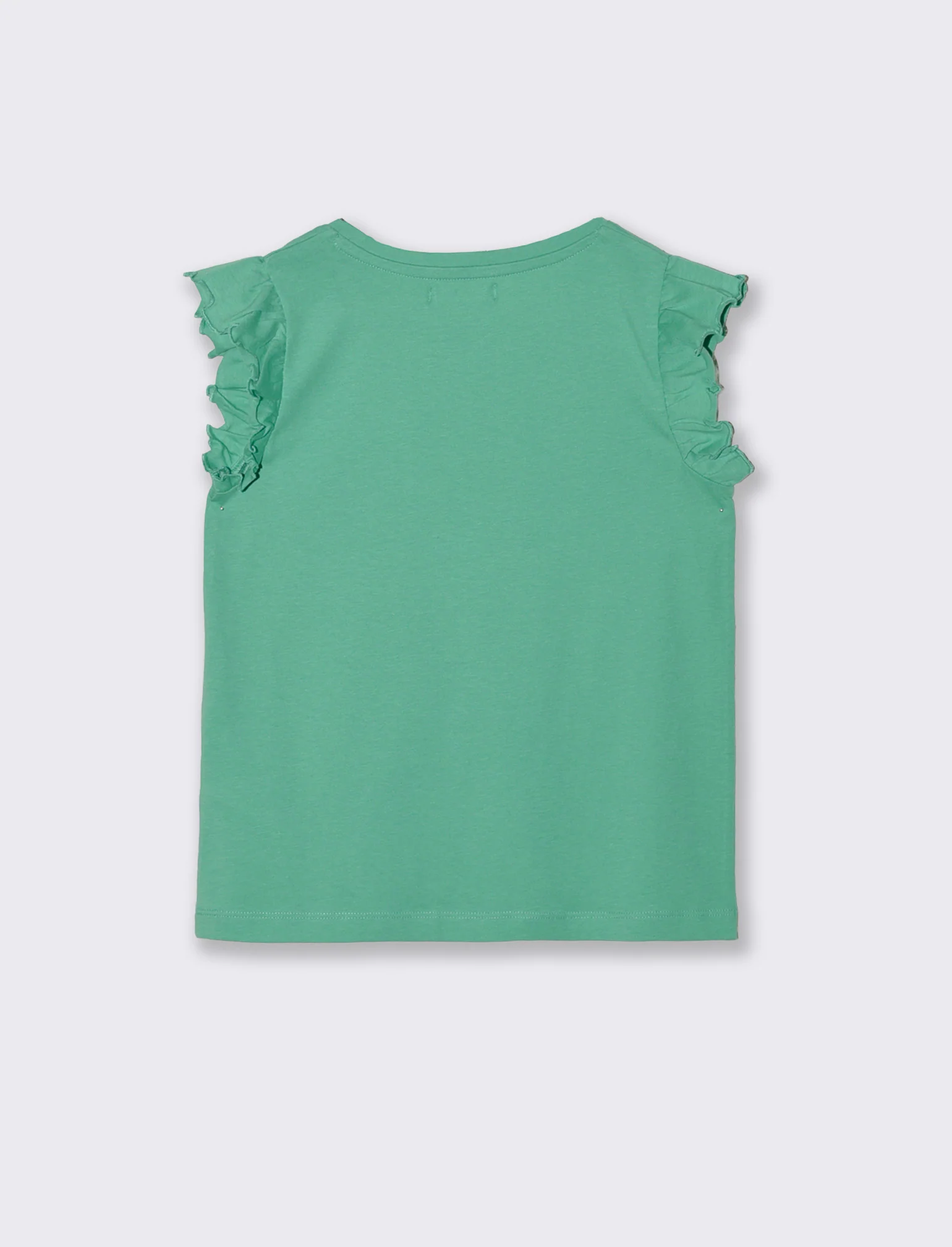 T-shirt estiva bambina con stampa colorata - Verde mela - Image 2