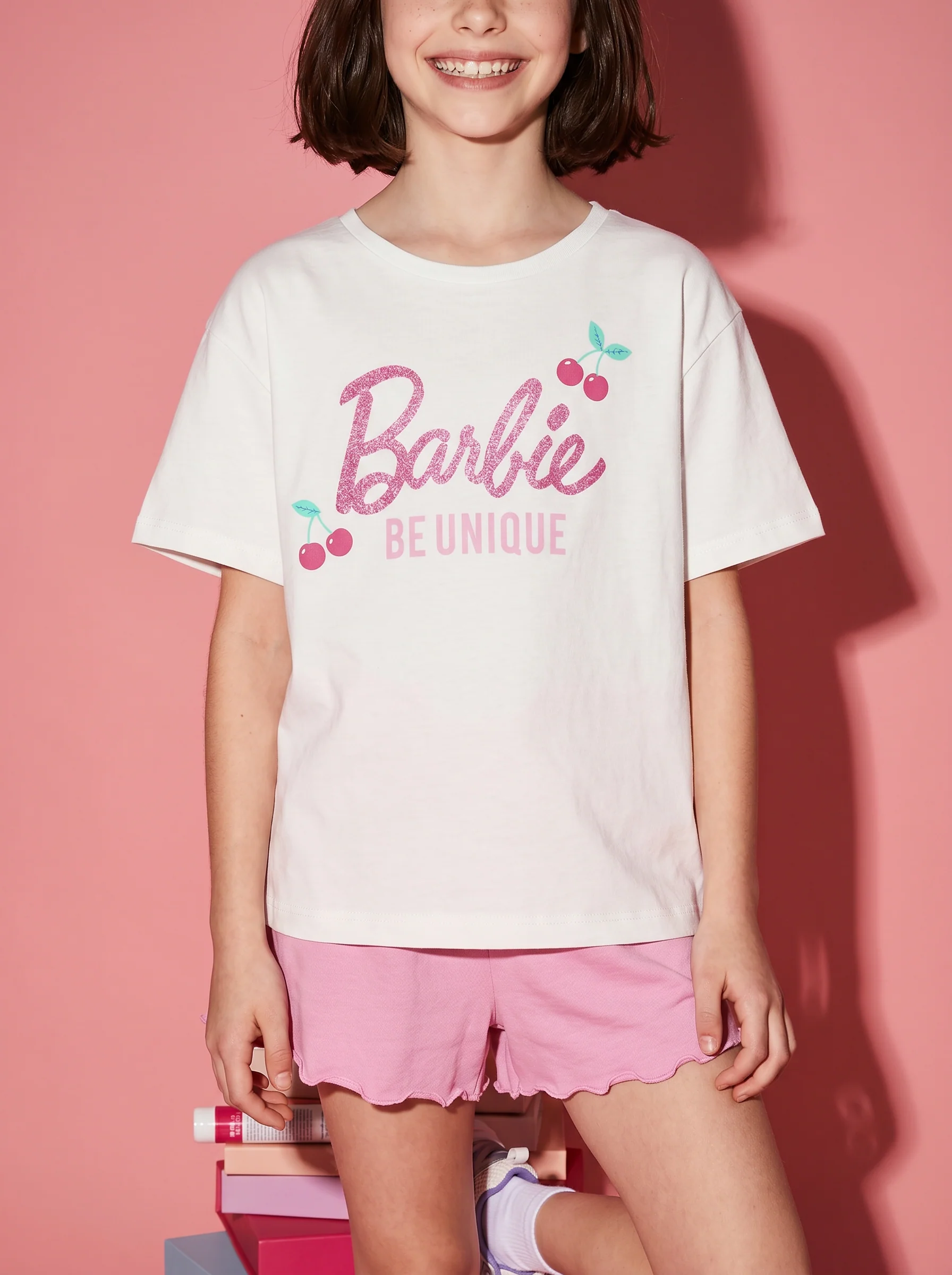 T-shirt estiva Barbie in cotone glamour - Bianco - Image 2