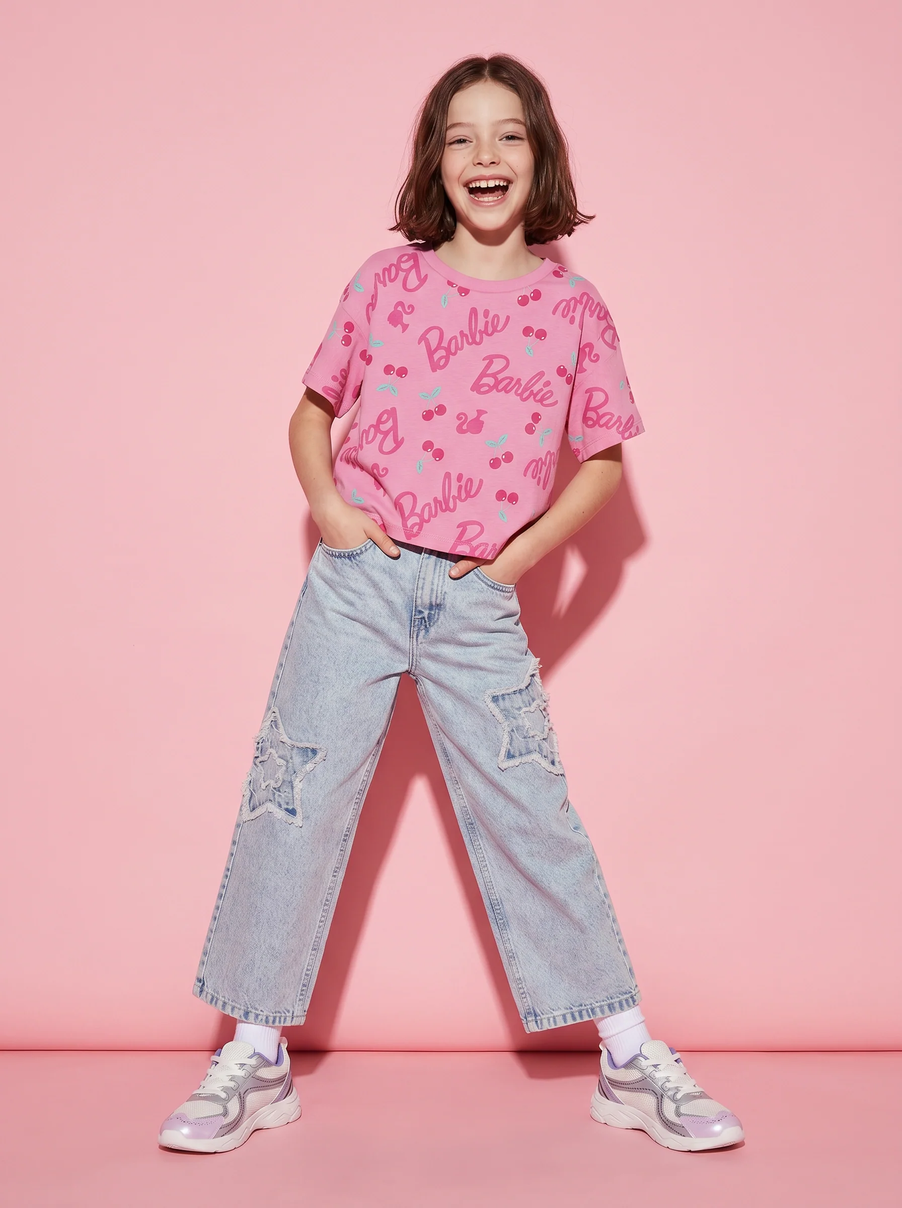T-shirt estiva Barbie in cotone glamour - Rosa - Image 3