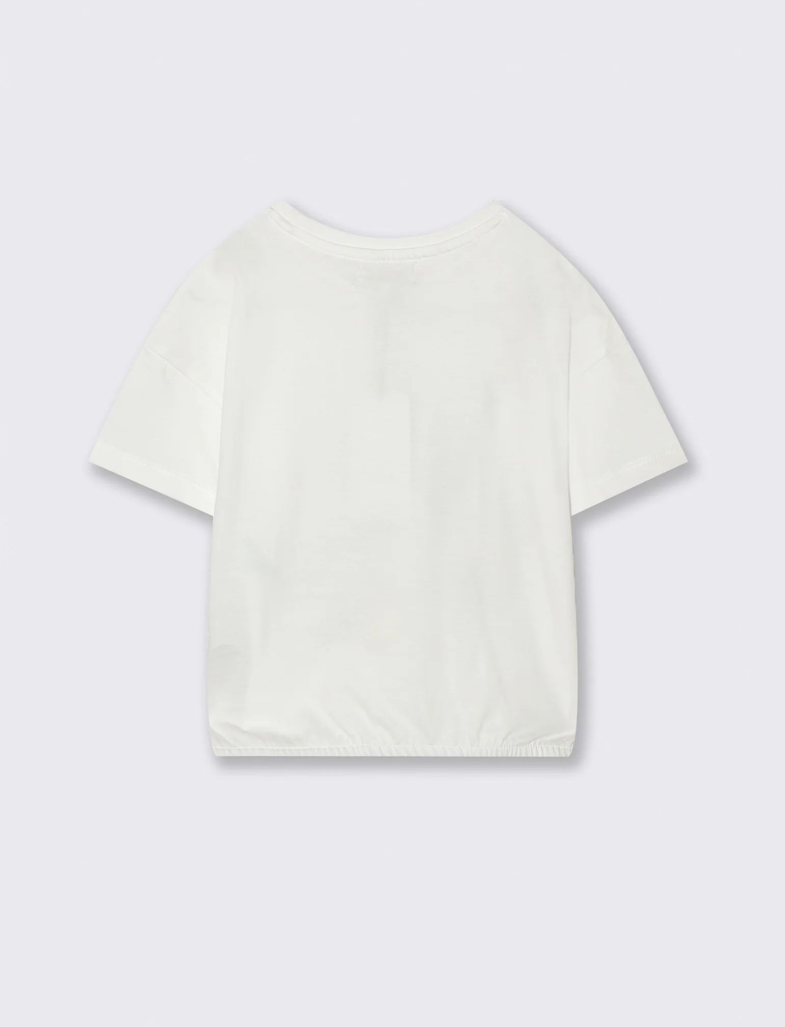 T-shirt estiva con stampa borsetta da bambina - Bianco - Image 2
