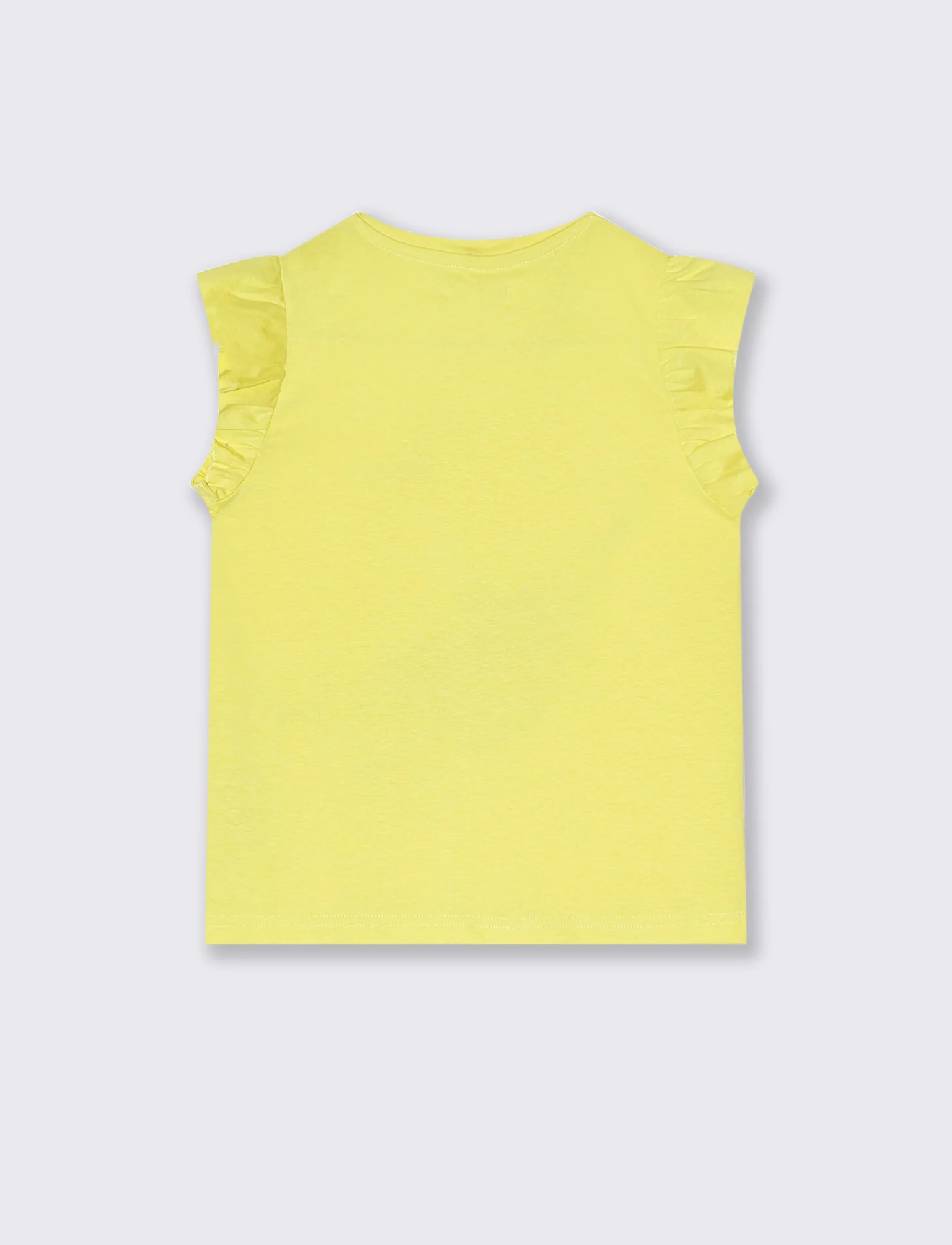 T-shirt estiva da bambina con stampa colorata - Giallo - Image 2
