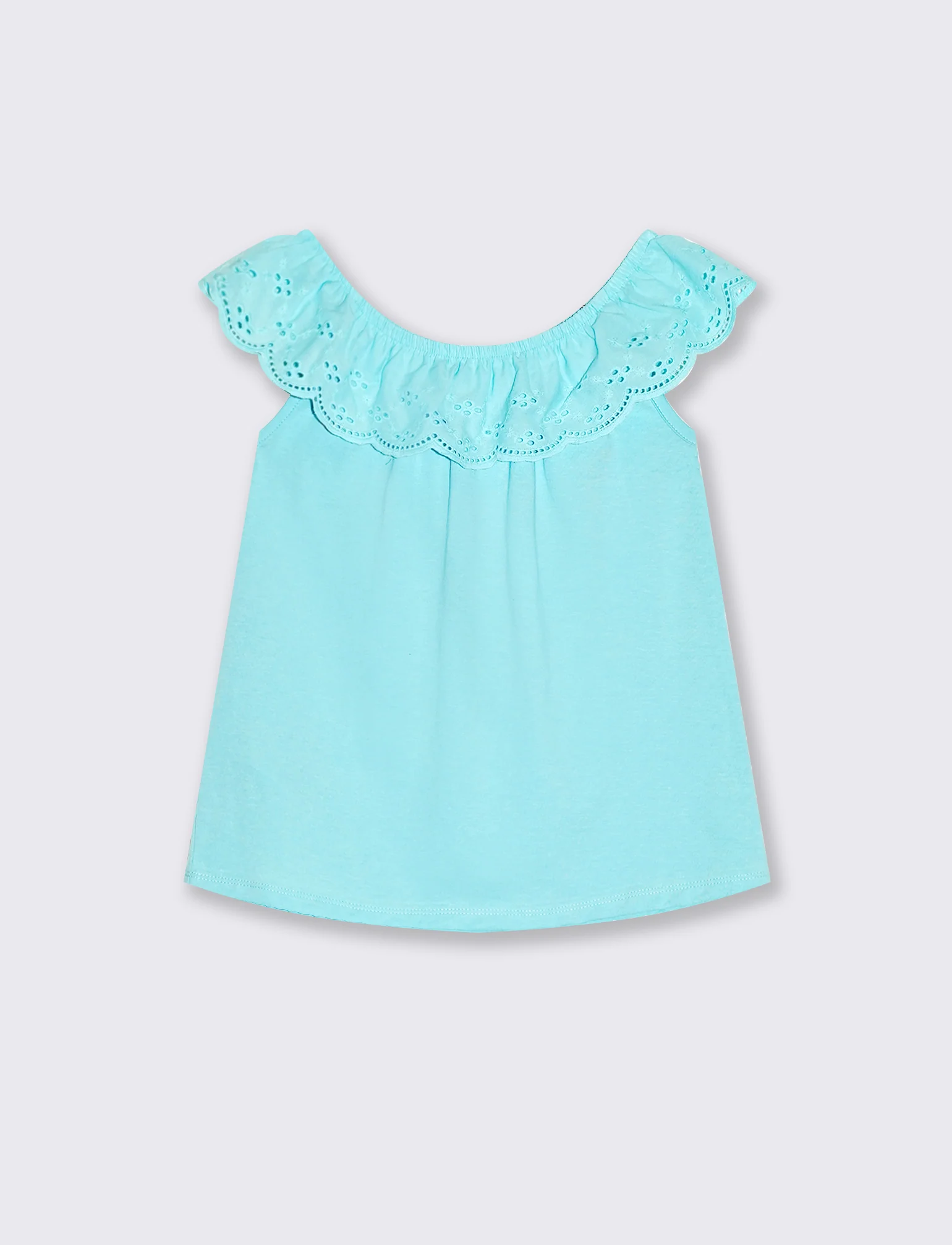 T-shirt estiva da bambina con stampa colorata - Verde acqua - Image 2