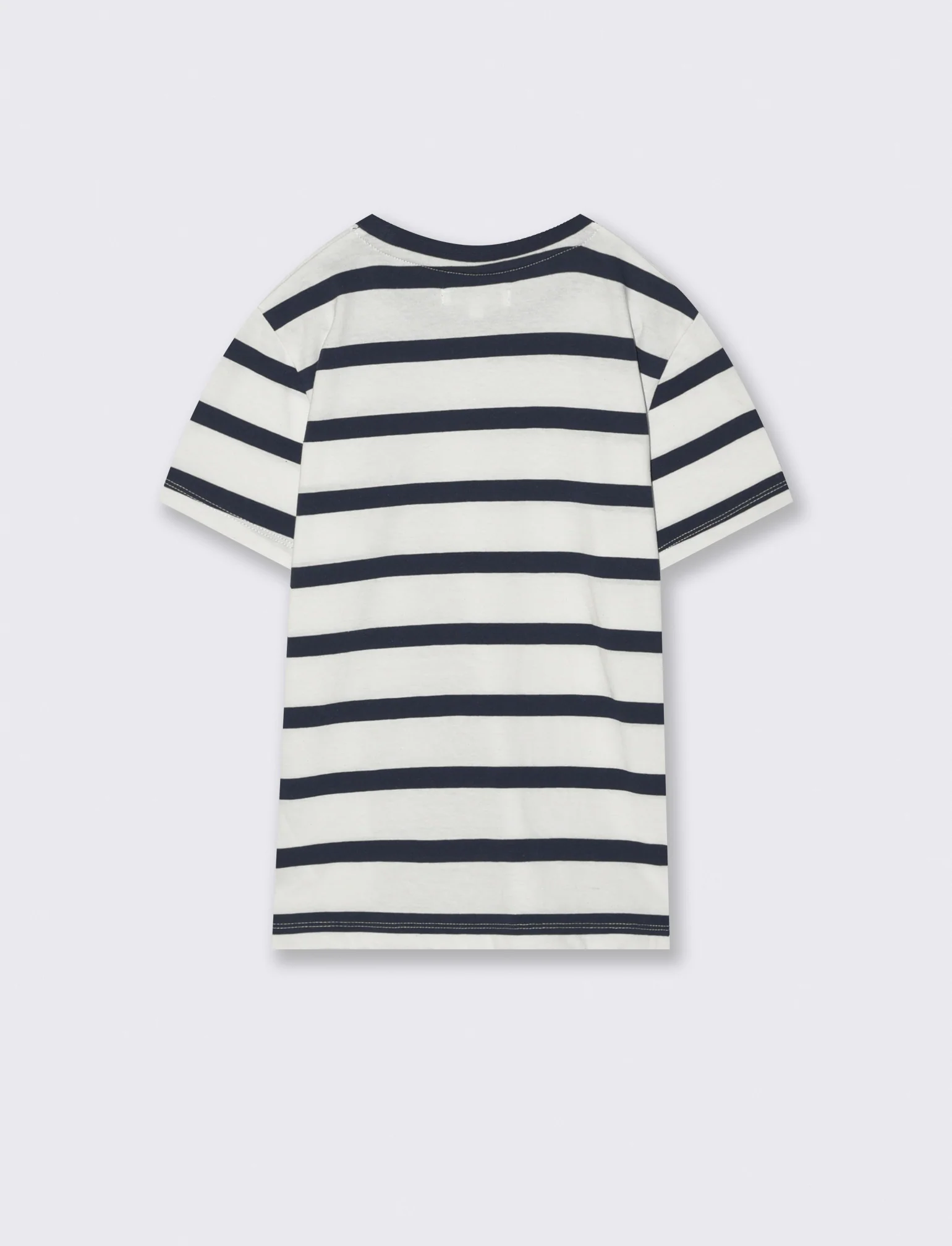 T-shirt estiva in cotone a righe - Blu - Image 2