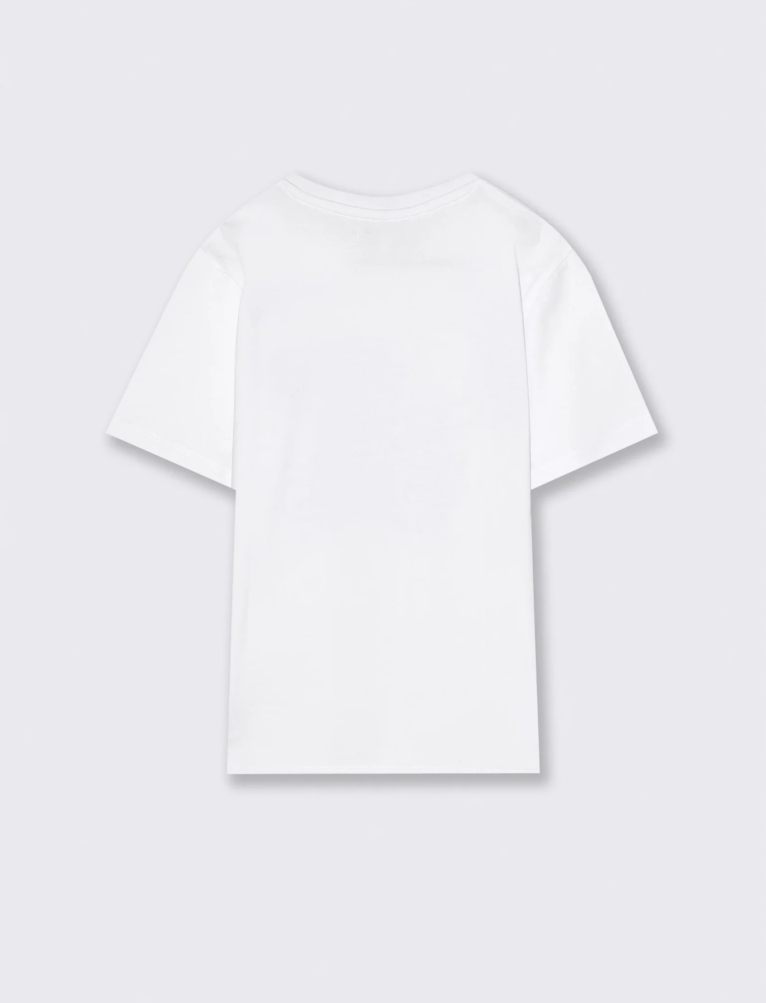 T-shirt estiva in jersey di cotone con stampa - Bianco - Image 2