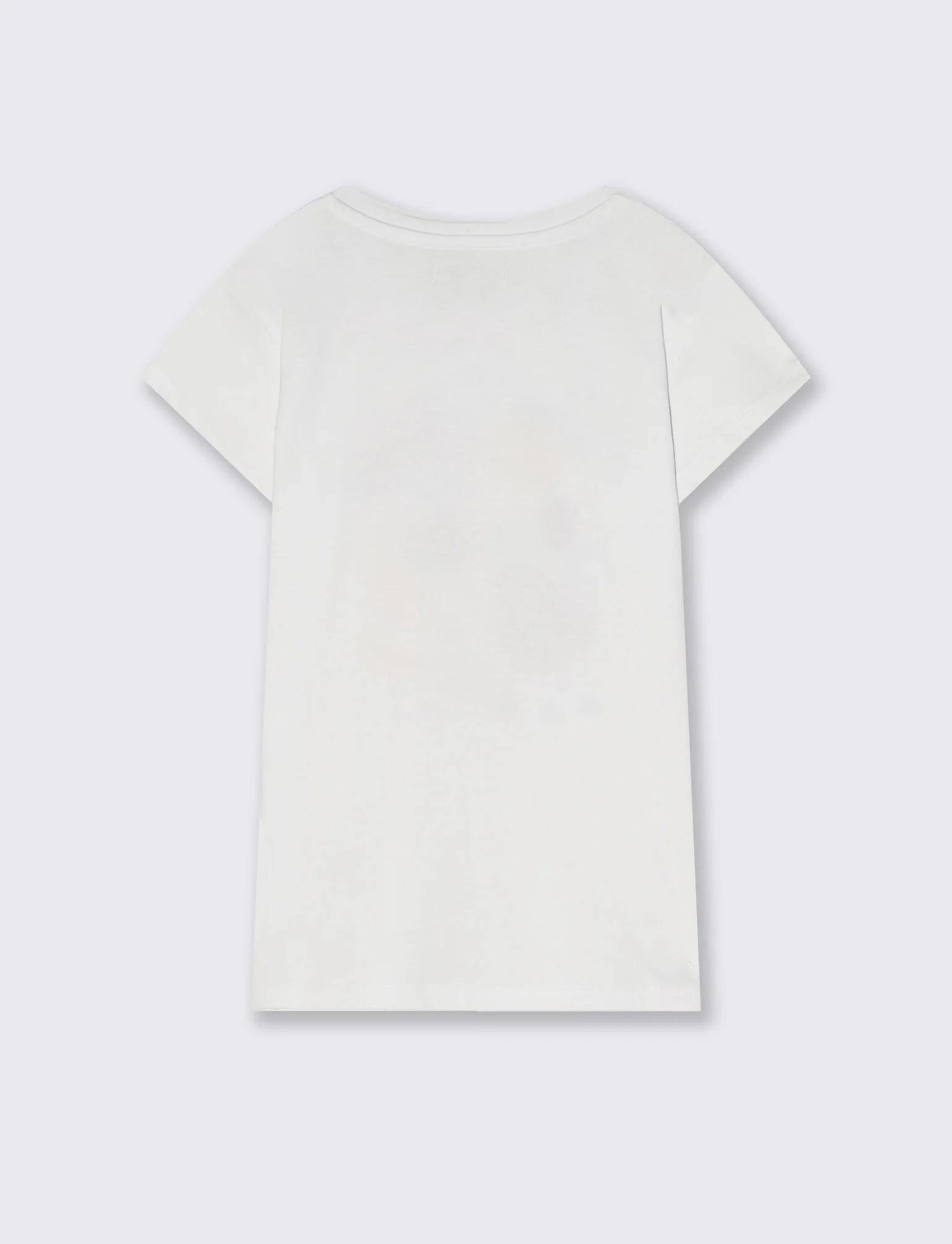 T-shirt estiva mezza manica con stampa colorata e lucida. - Bianco - Image 2