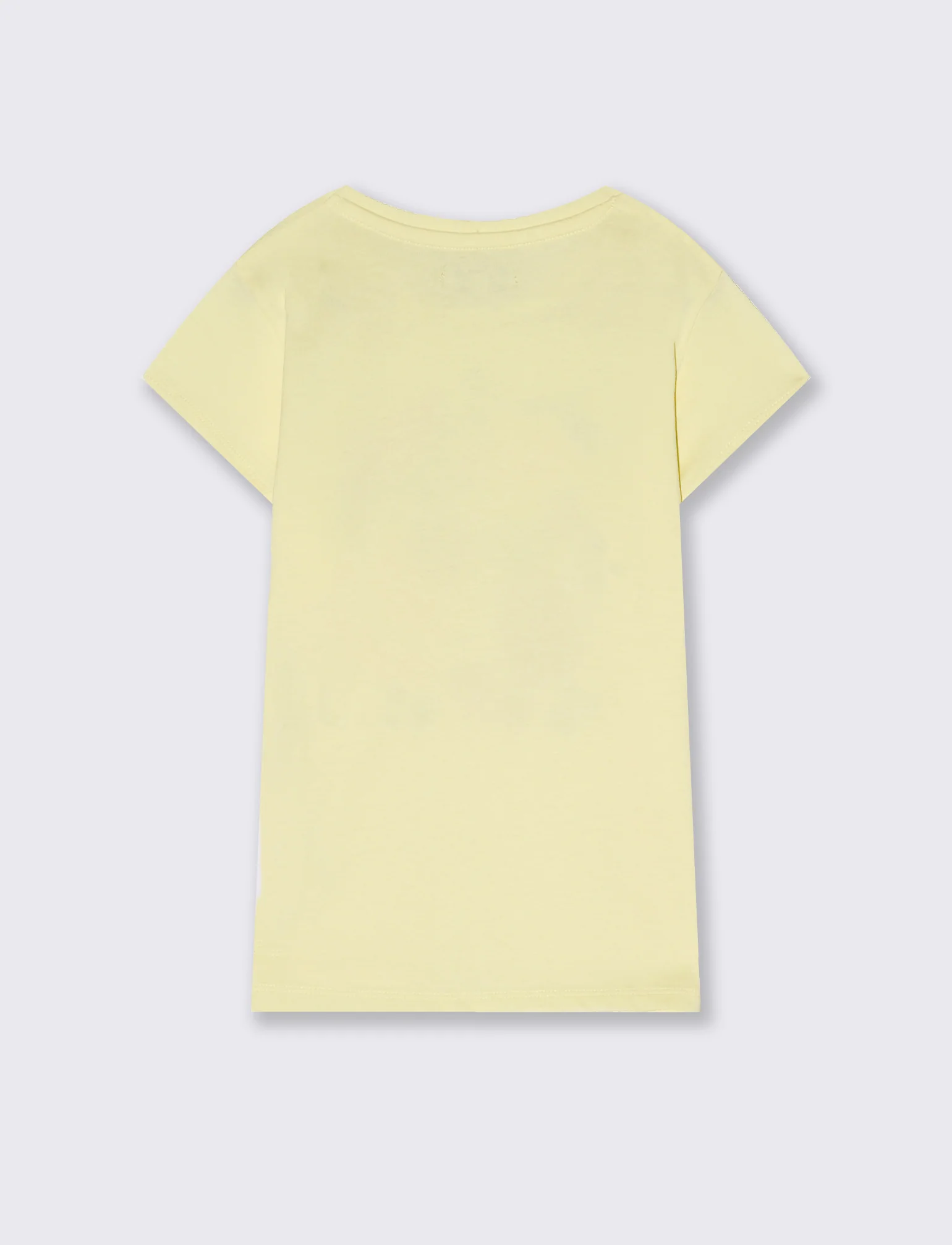 T-shirt estiva mezza manica con stampa colorata e lucida. - Giallo - Image 2