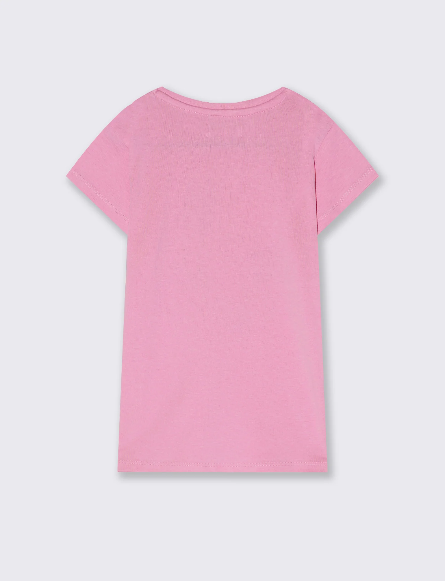 T-shirt estiva mezza manica con stampa colorata e lucida. - Rosa - Image 2