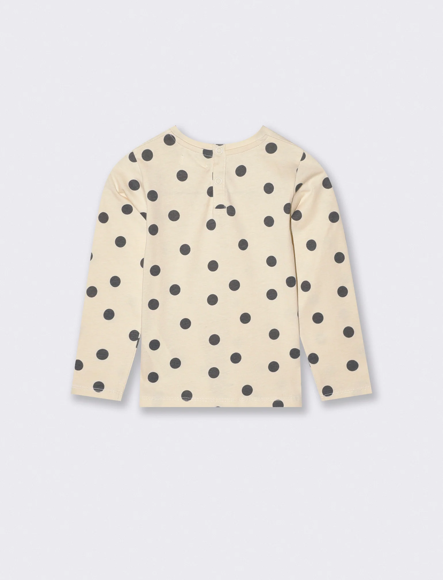 T-shirt fantasia girocollo manica lunga - Beige - Image 2
