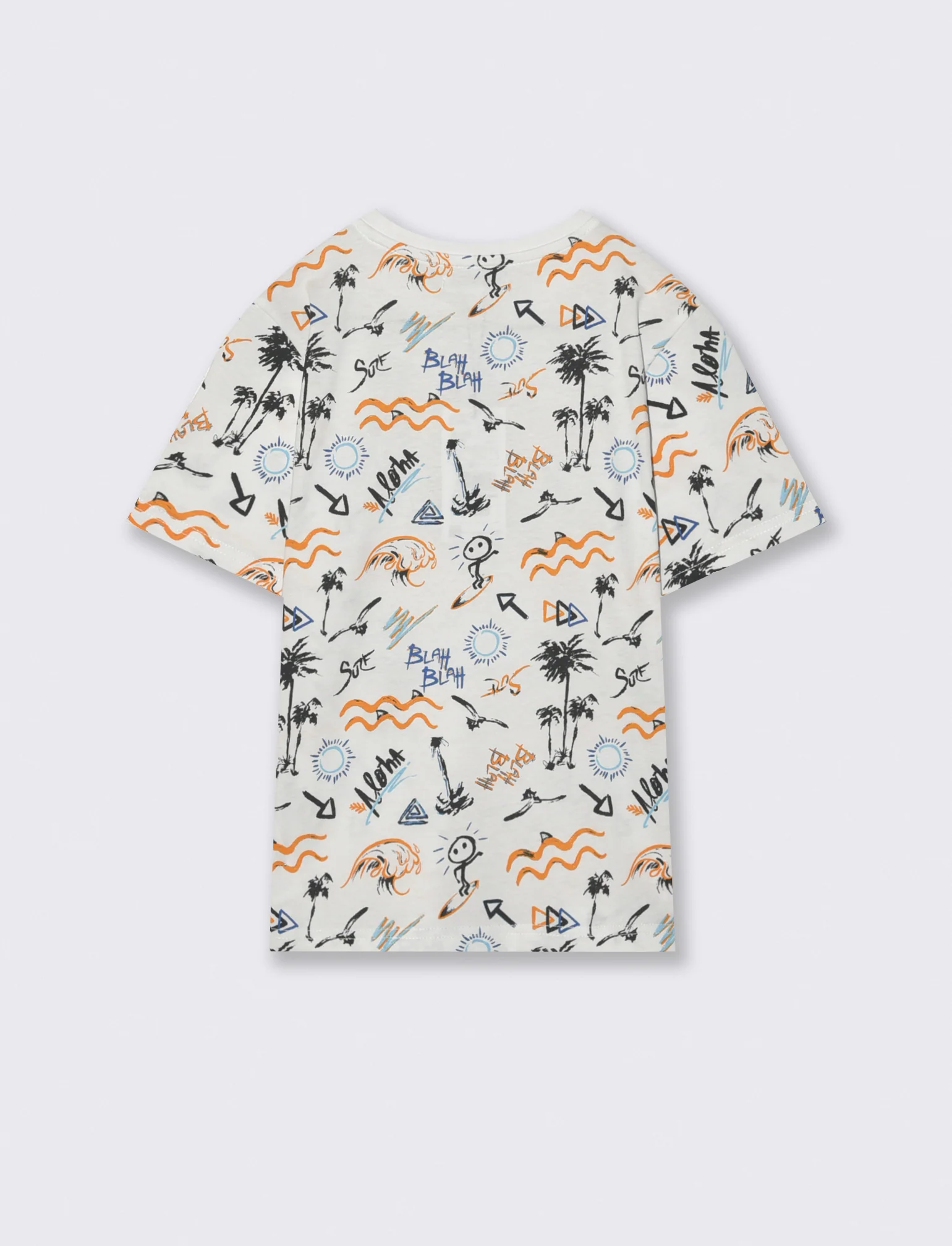 T-shirt fantasia mezza manica per il mare - Bianco - Image 2