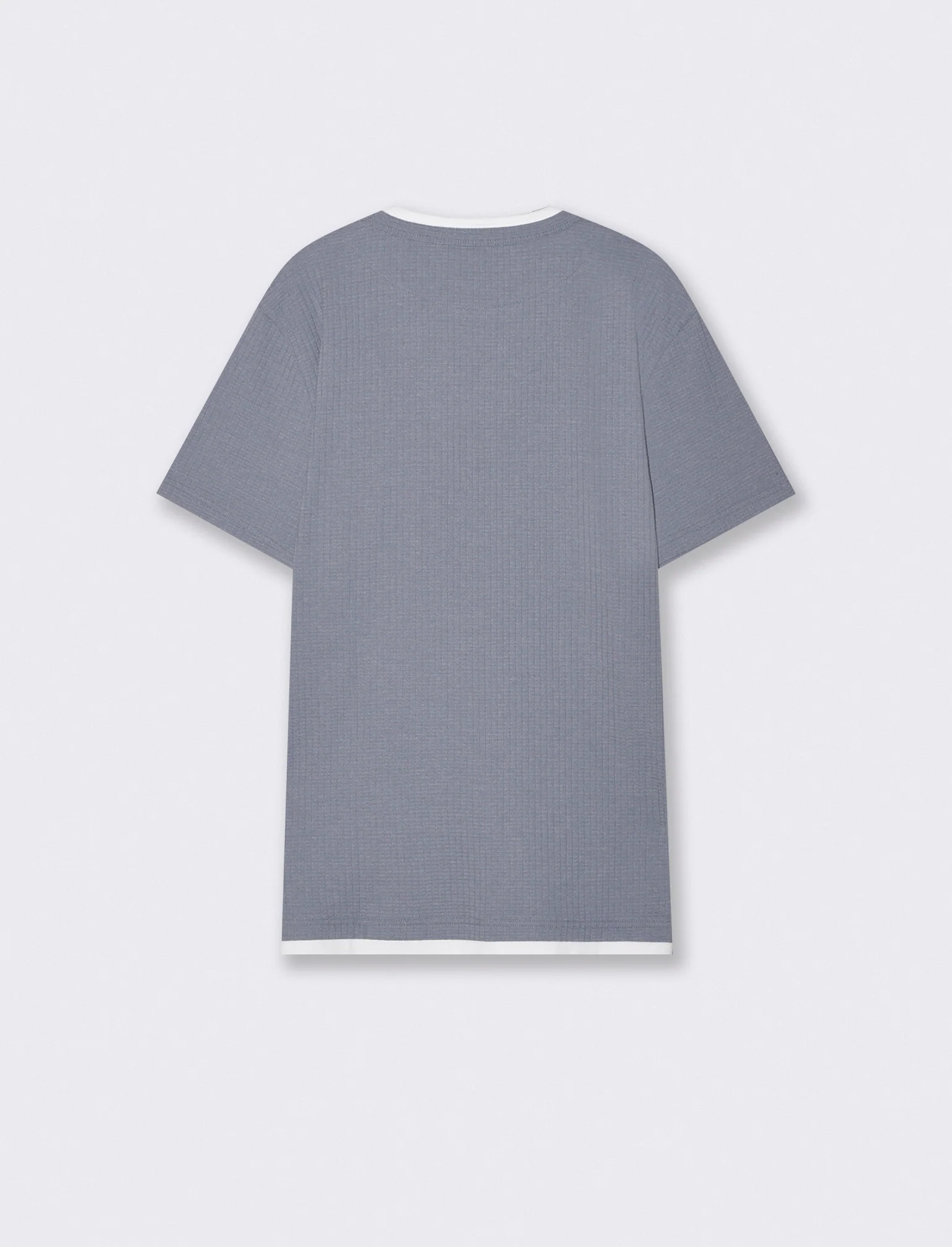 T-shirt finta doppio capo jacquard - CARTA DA ZUCCHERO - Image 2