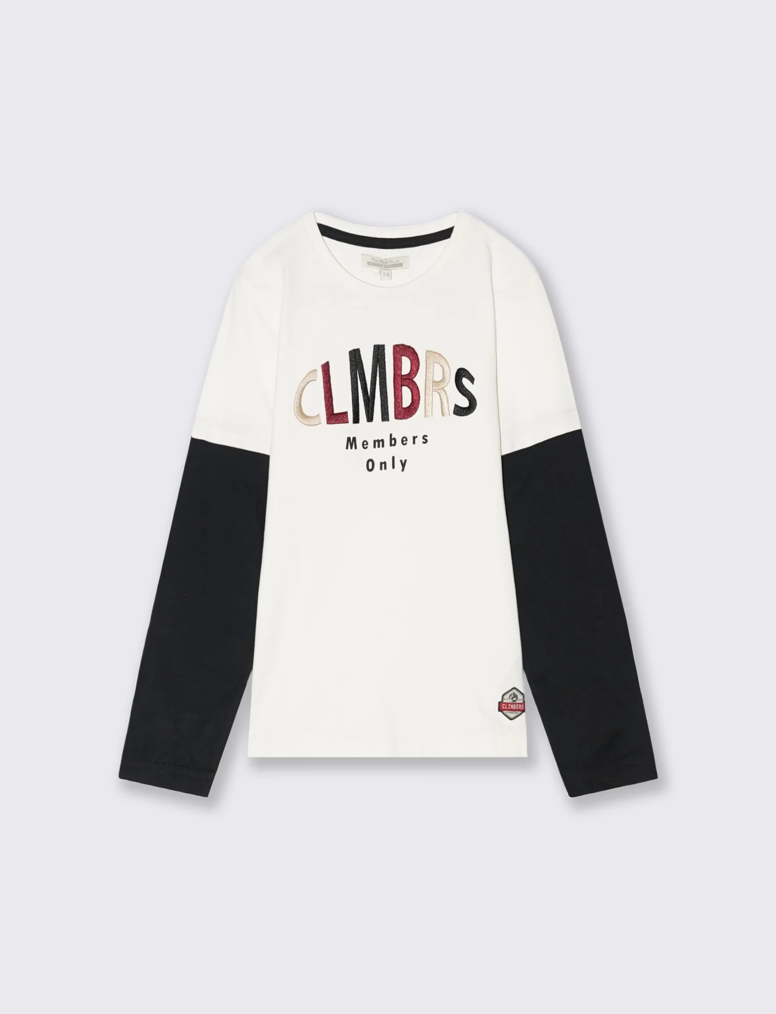 T-SHIRT FINTA MEZZA MANICA - Bianco latte - Image 2