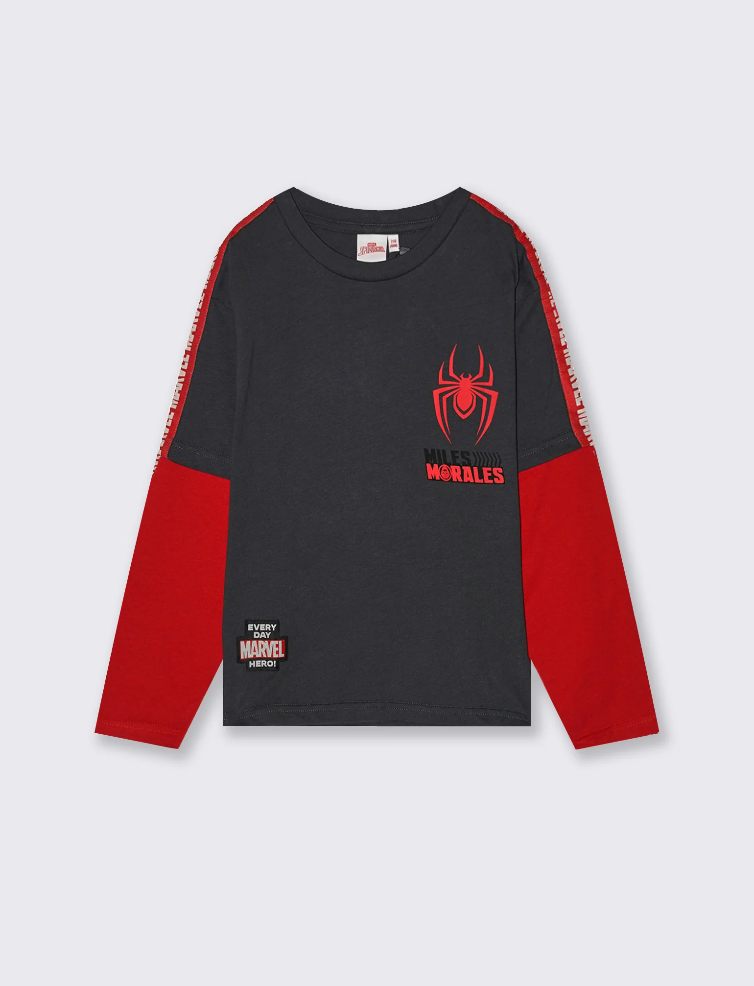 T-SHIRT FINTA MEZZA MANICA  SPIDERMAN - Grigio piombo - Image 2