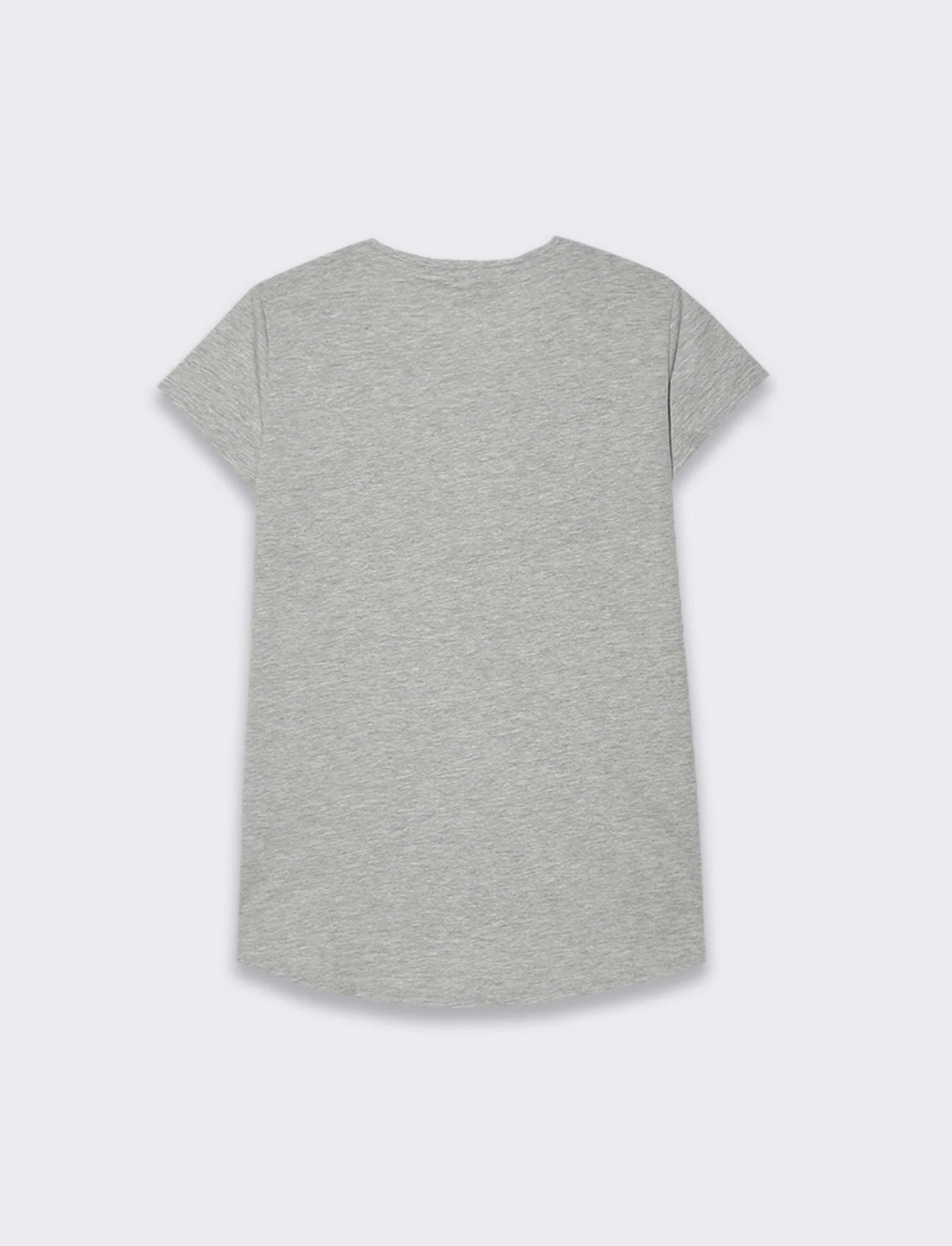 T-shirt floreale per donne eleganti - Grigio chiaro - Image 2