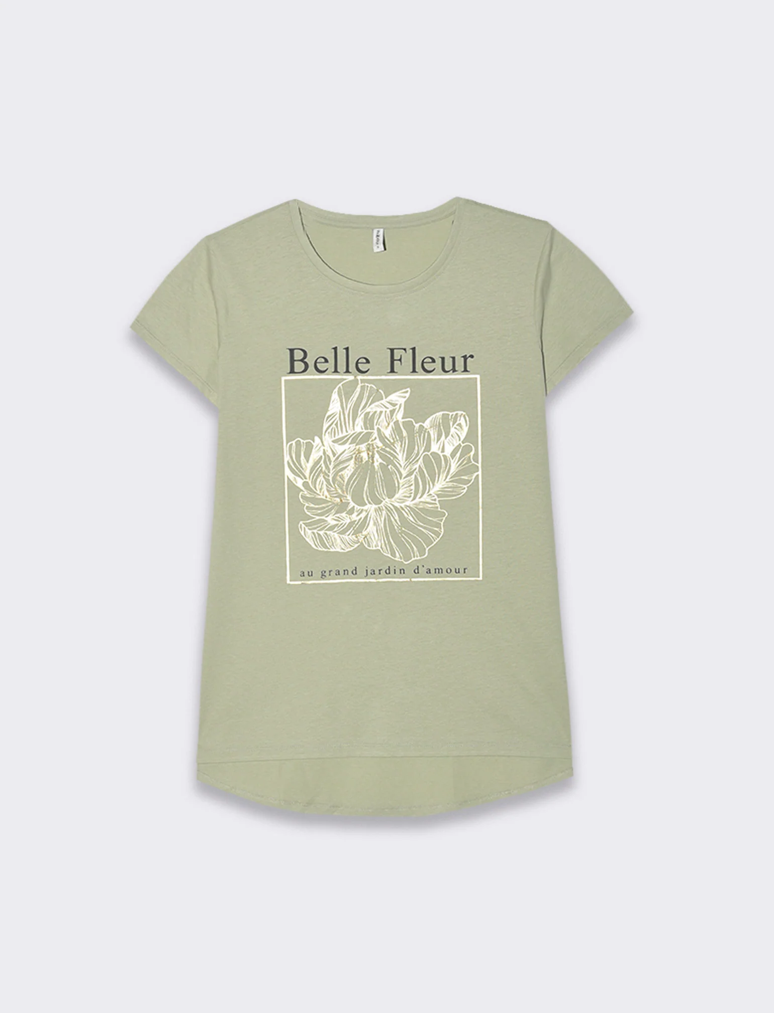 T-shirt floreale per donne eleganti - Verdino