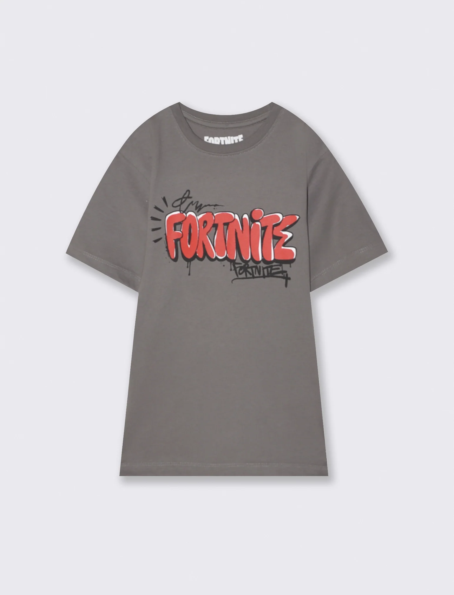 T-Shirt Fortnite in cotone con stampe - Grigio