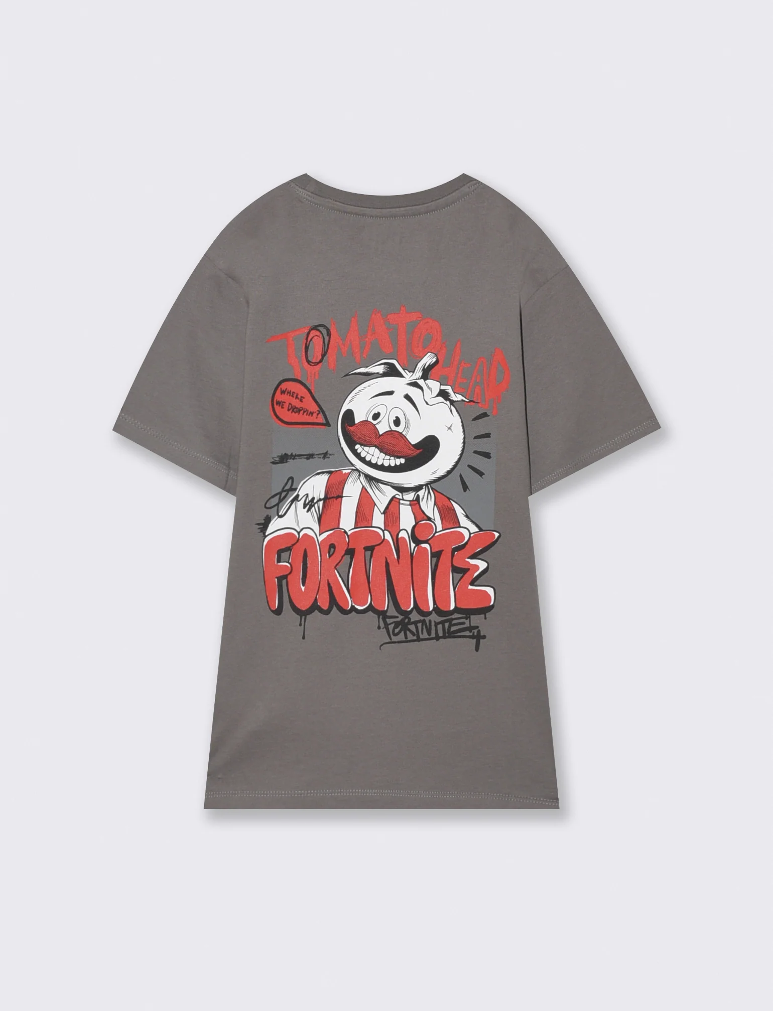 T-Shirt Fortnite in cotone con stampe - Grigio - Image 2