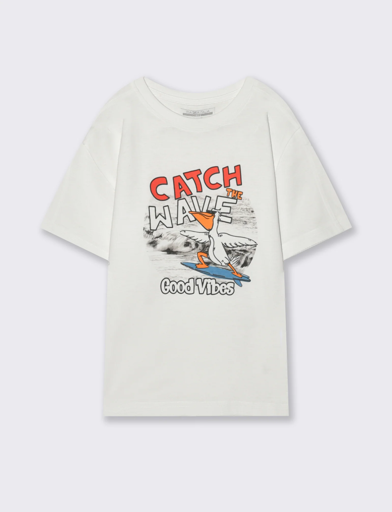T-shirt fotografica in cotone estivo - Bianco