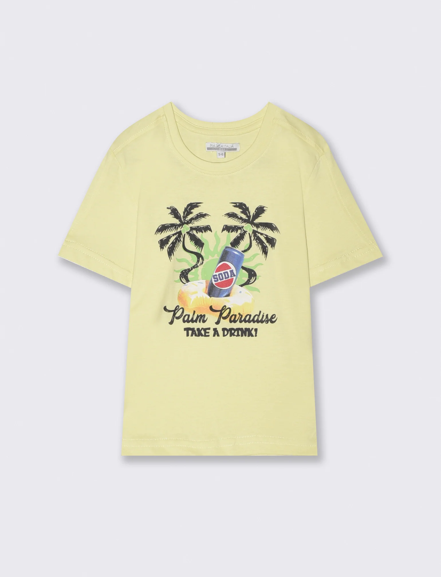 T-shirt fotografica in cotone estivo - Giallo