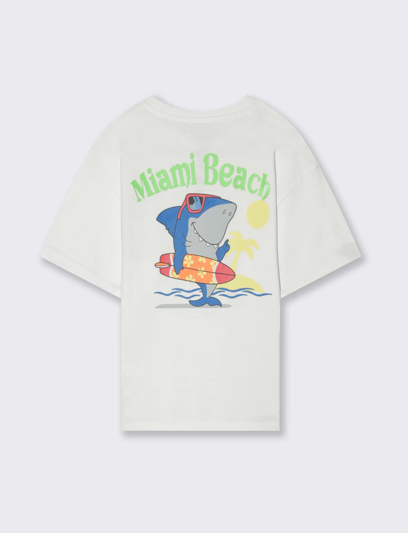 T-shirt giro collo da bambino - Bianco - Image 2