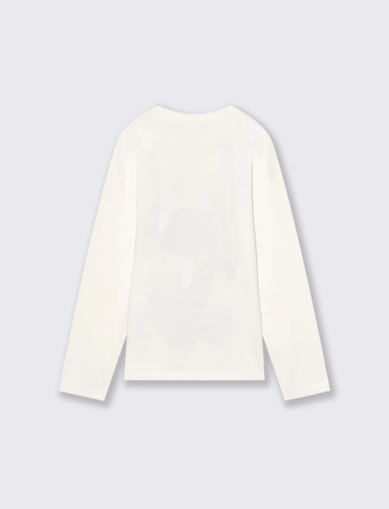 T-SHIRT GIRO COLLO STITCH - Bianco - Image 2