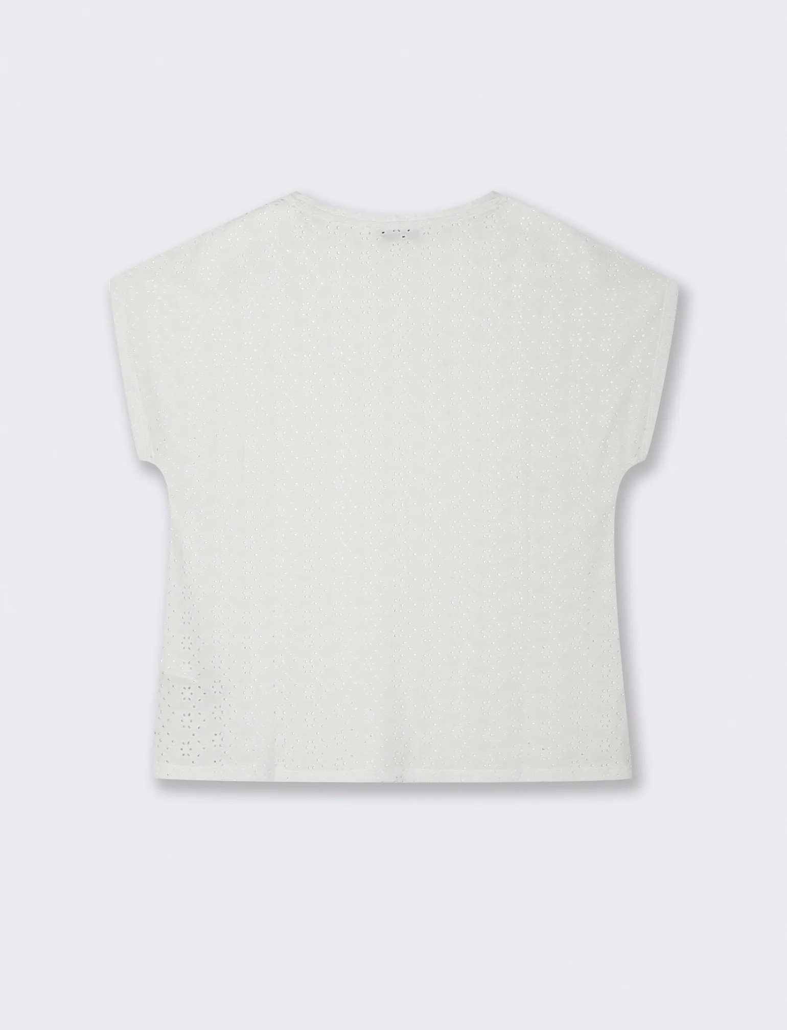T-Shirt Girocollo a Maniche Corte Fit Morbido - Bianco - Image 4