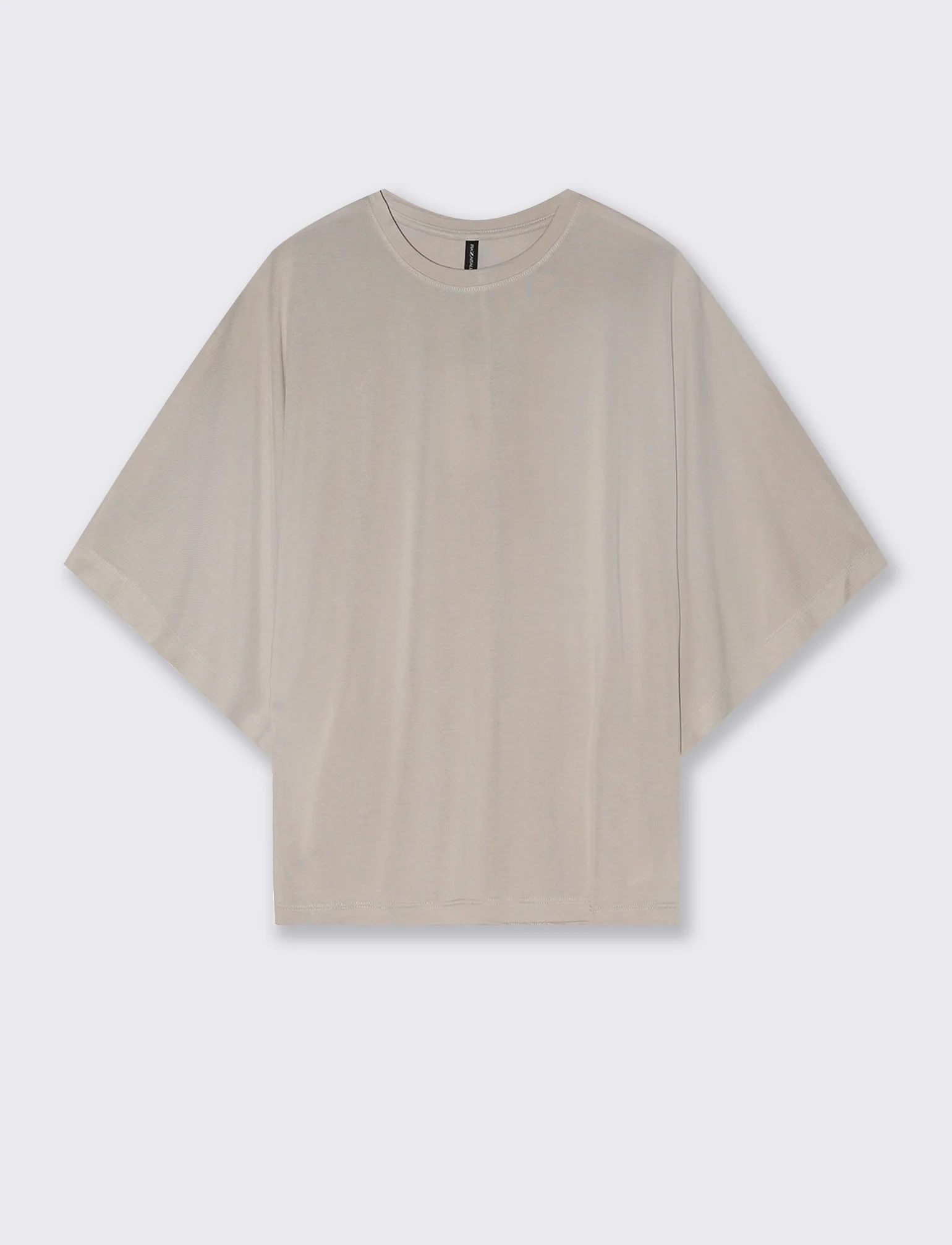 T-SHIRT GIROCOLLO - Beige grano