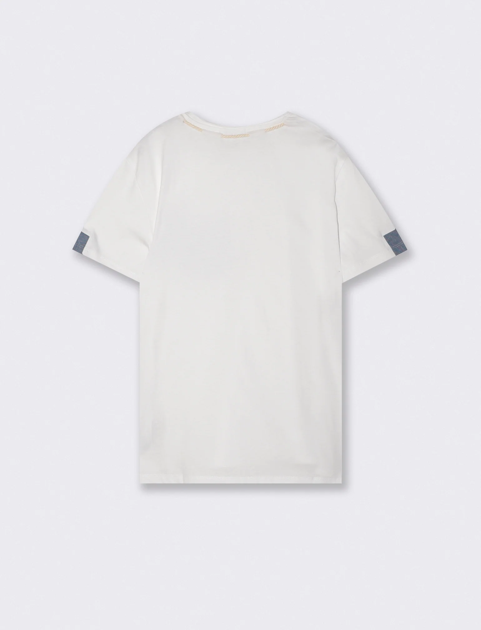 T-shirt girocollo con coulisse nautica - Bianco - Image 2