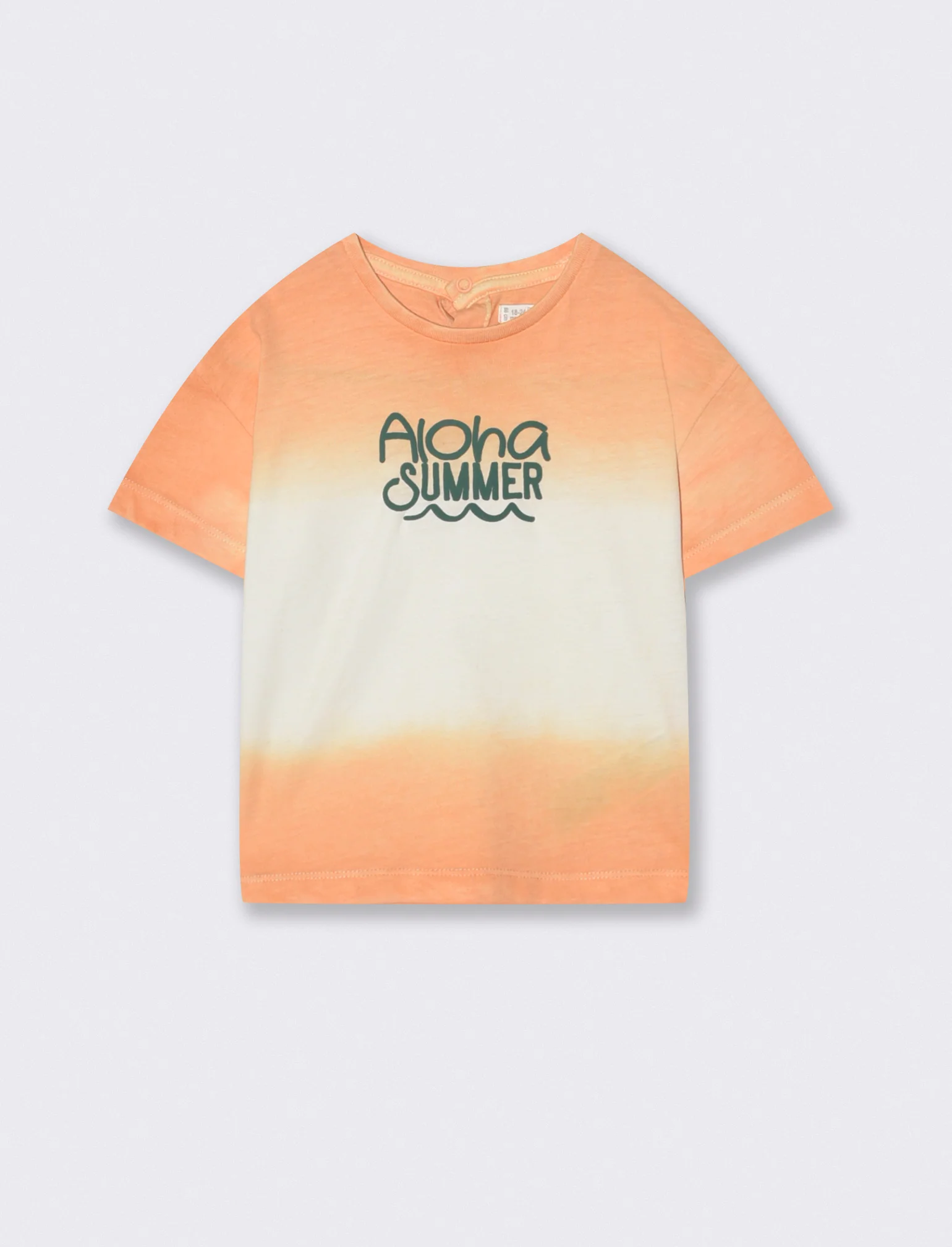 T-shirt girocollo con fantasia degradÃ¨ - Arancio