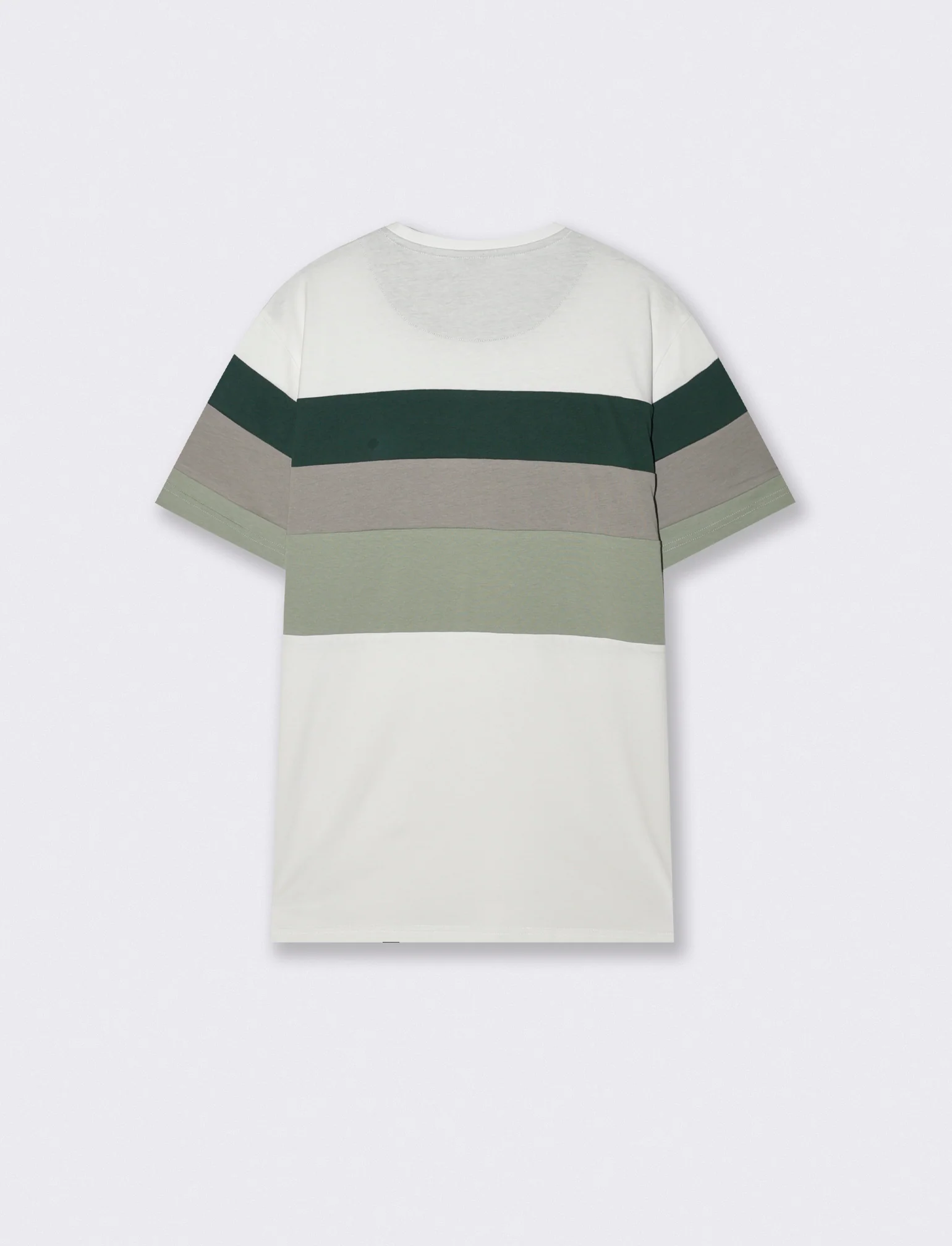 T-shirt girocollo con fascia multipla - Bianco - Image 2