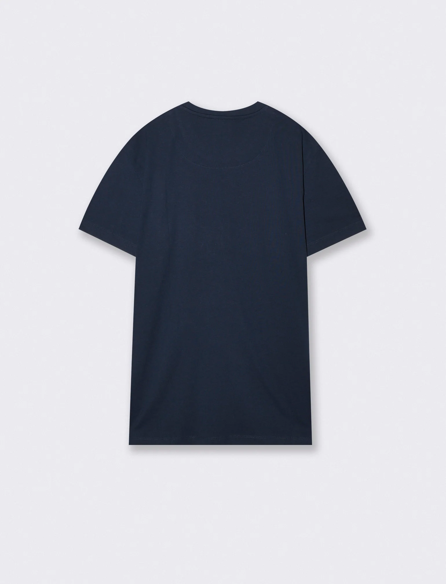T-shirt girocollo con patch ricamato - Blu - Image 2