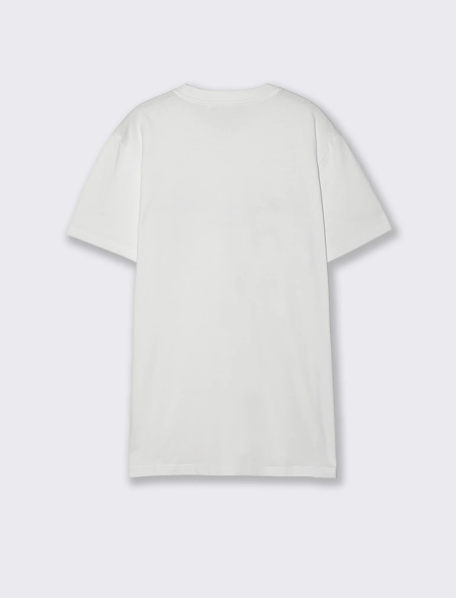 T-shirt girocollo con stampa 3D effetto - Bianco - Image 2