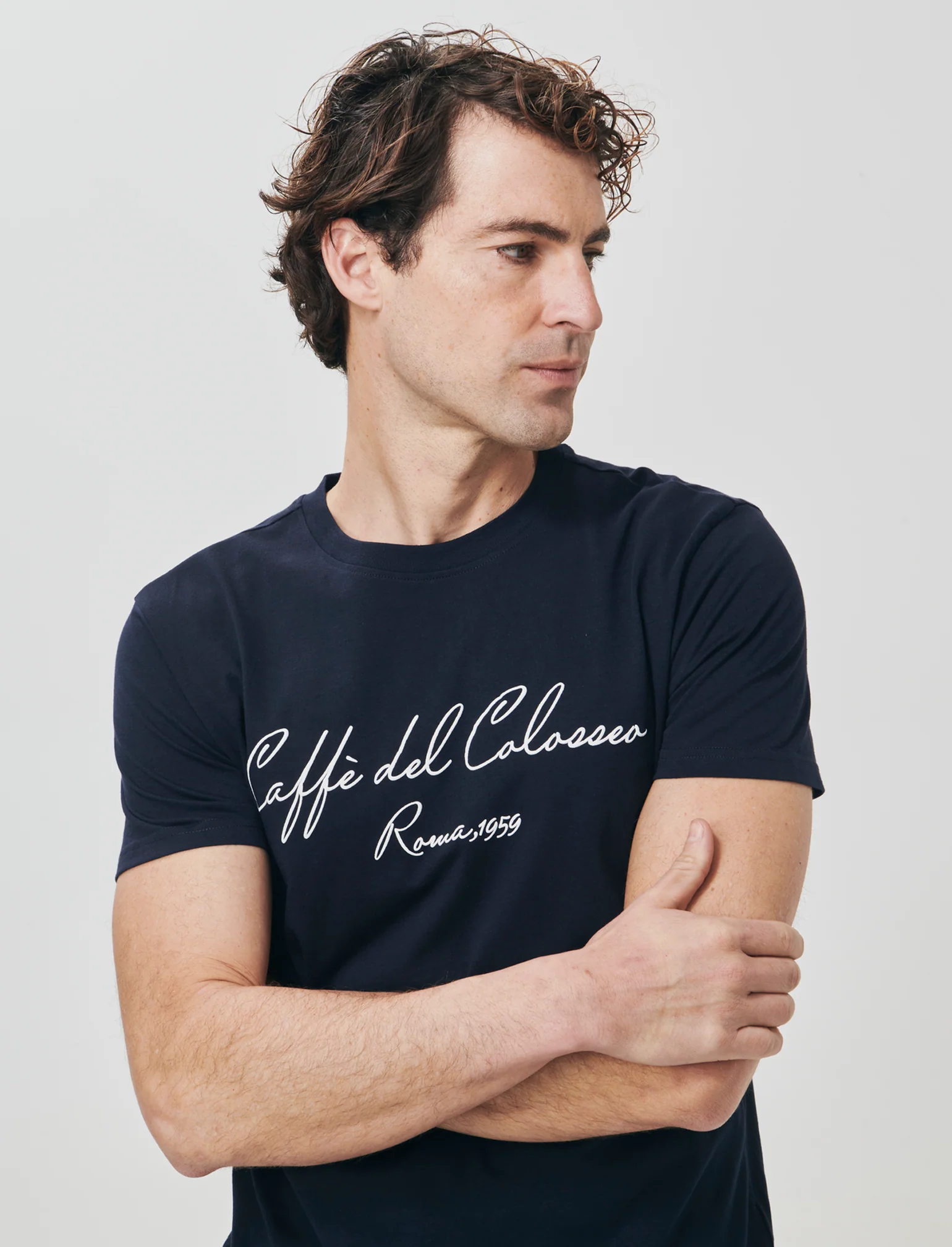 T-shirt girocollo con stampa 3D effetto - Blu - Image 3