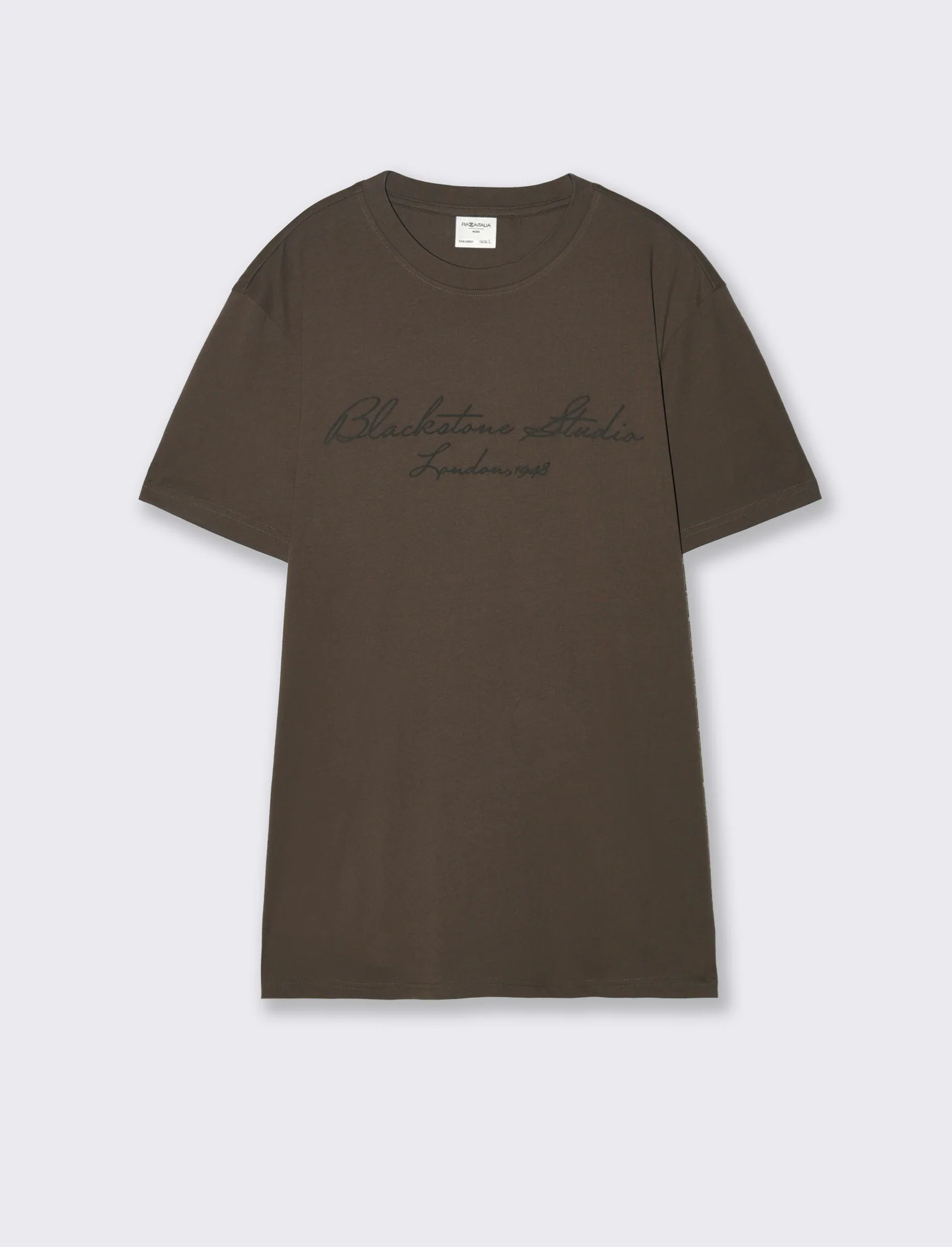 T-shirt girocollo con stampa 3D effetto - Moro