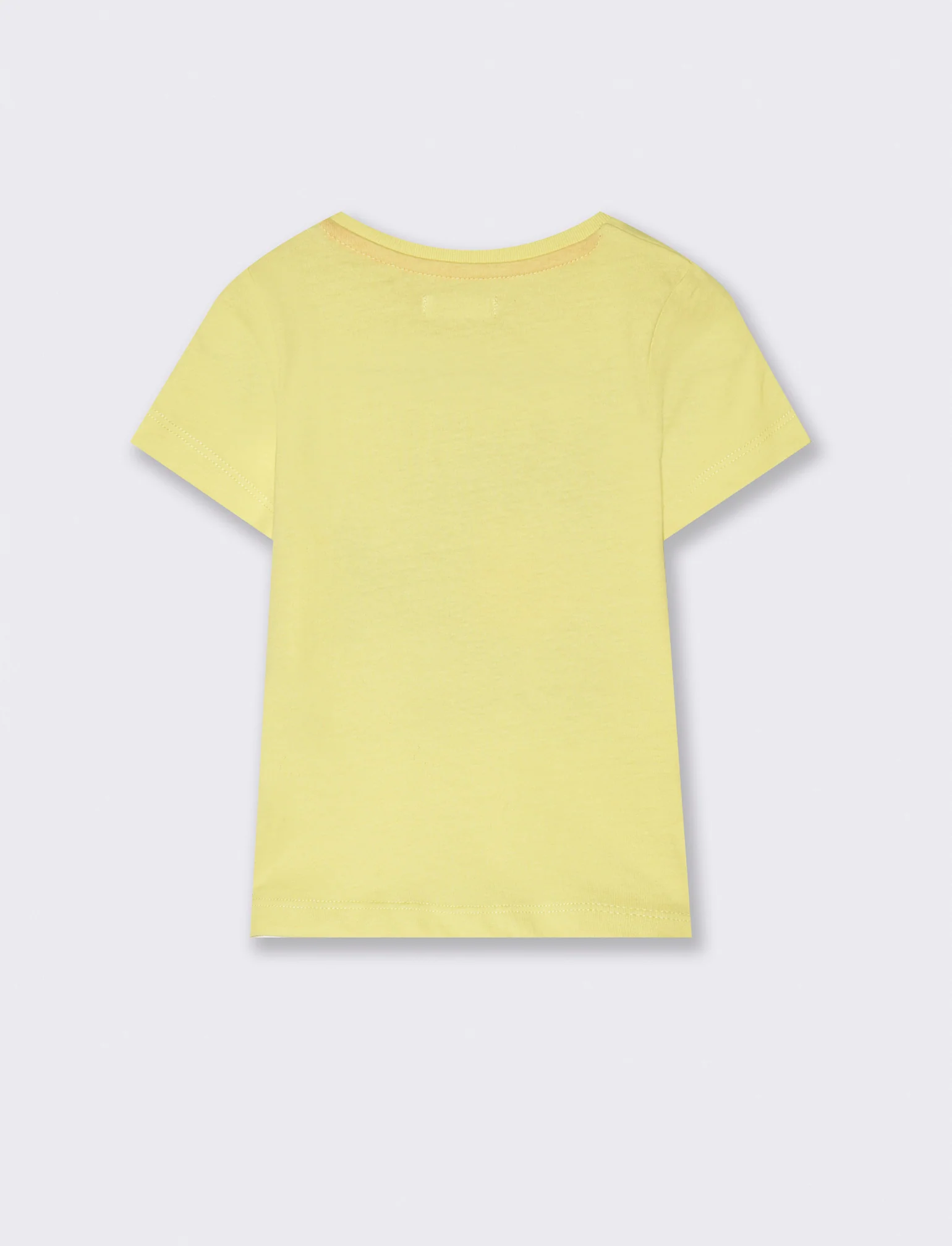 T shirt girocollo con stampa da neonato - Giallo limone - Image 2