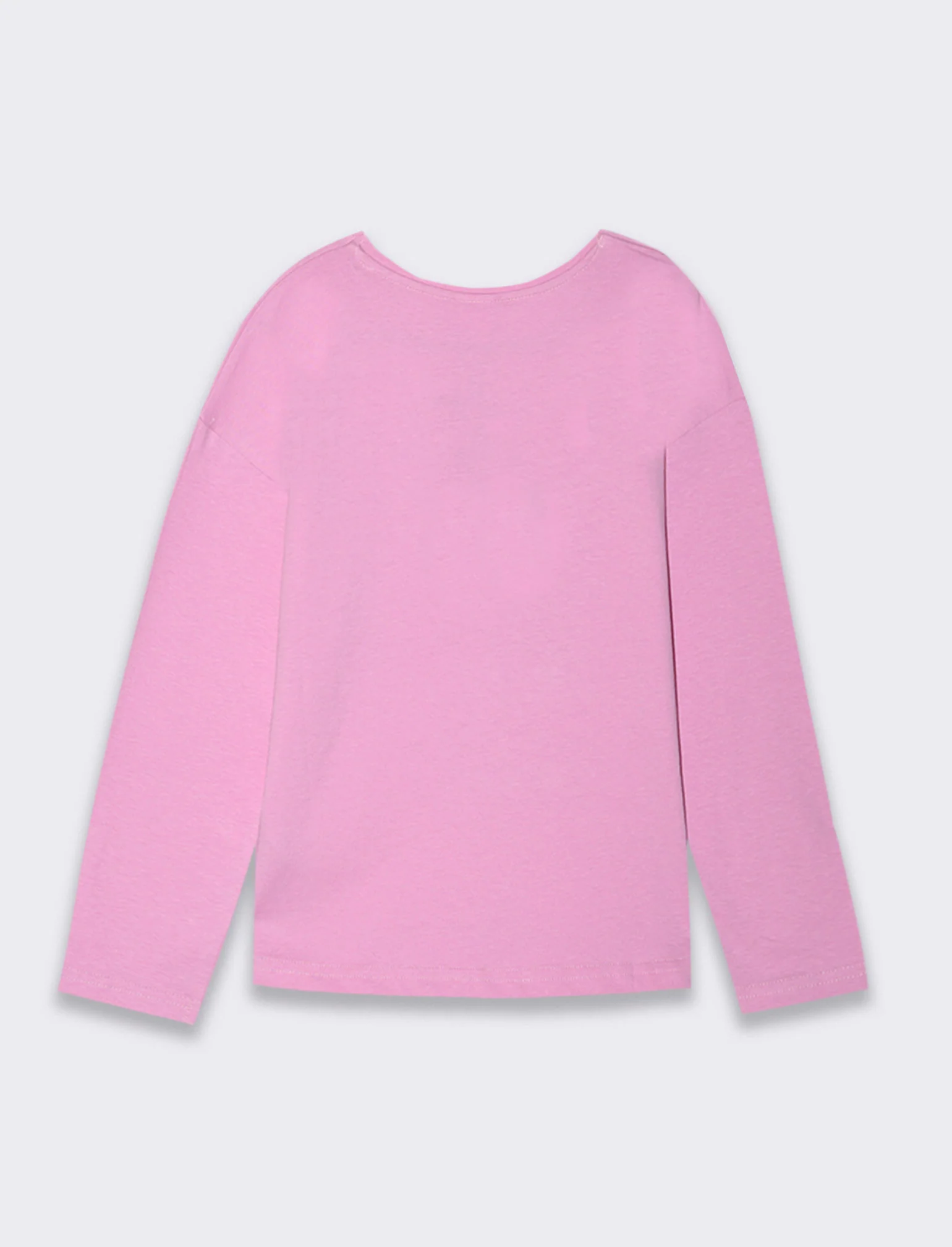 T-shirt girocollo con stampa lucida da bambina - Rosa - Image 2