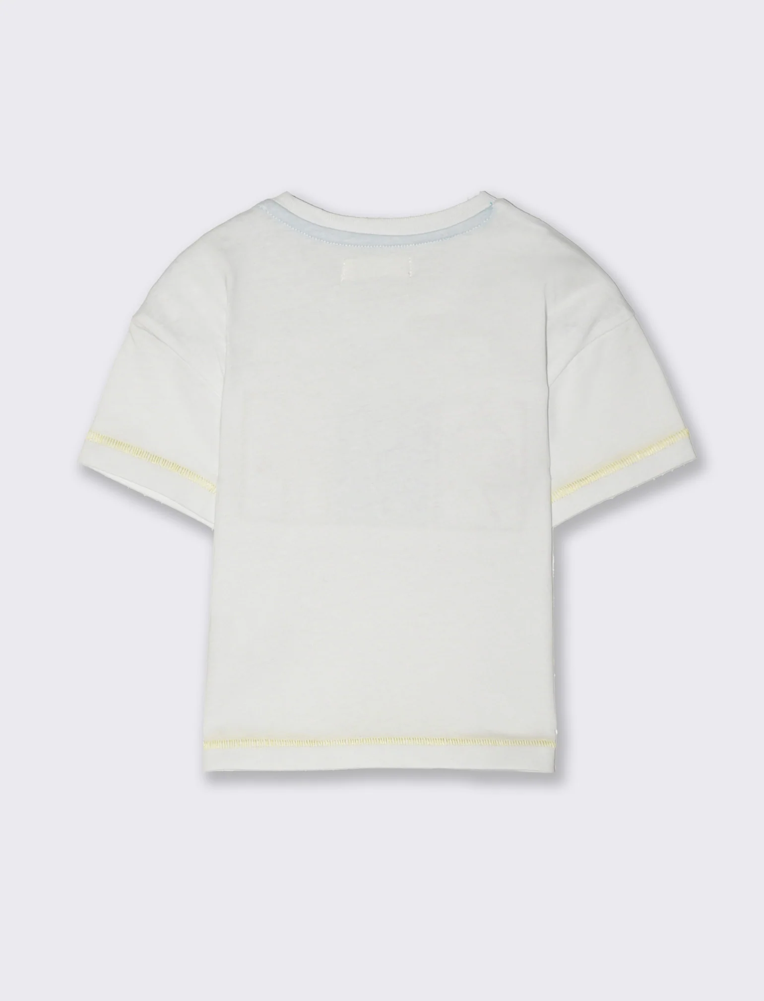 T-shirt girocollo con stampa sfumata da neonato - Bianco - Image 2