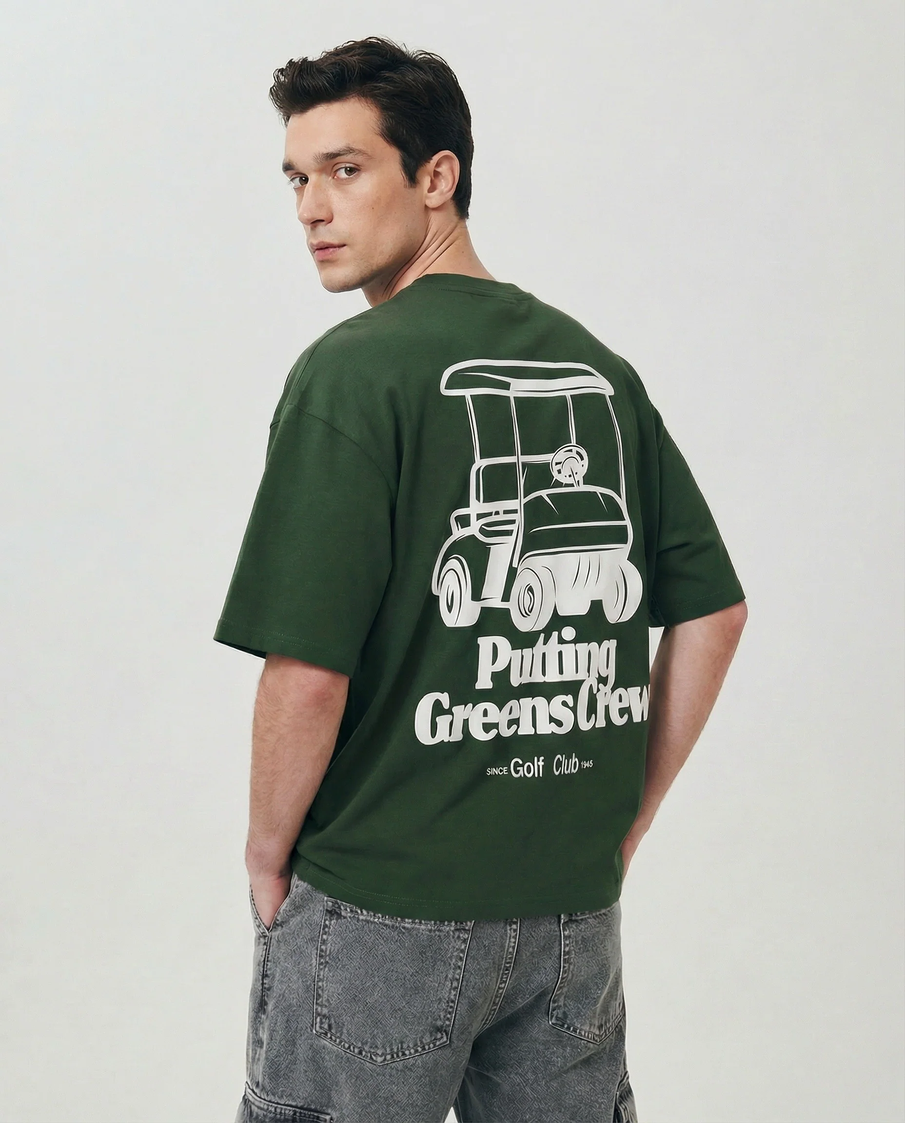 T-shirt girocollo con stampe e ricami - Verde - Image 3
