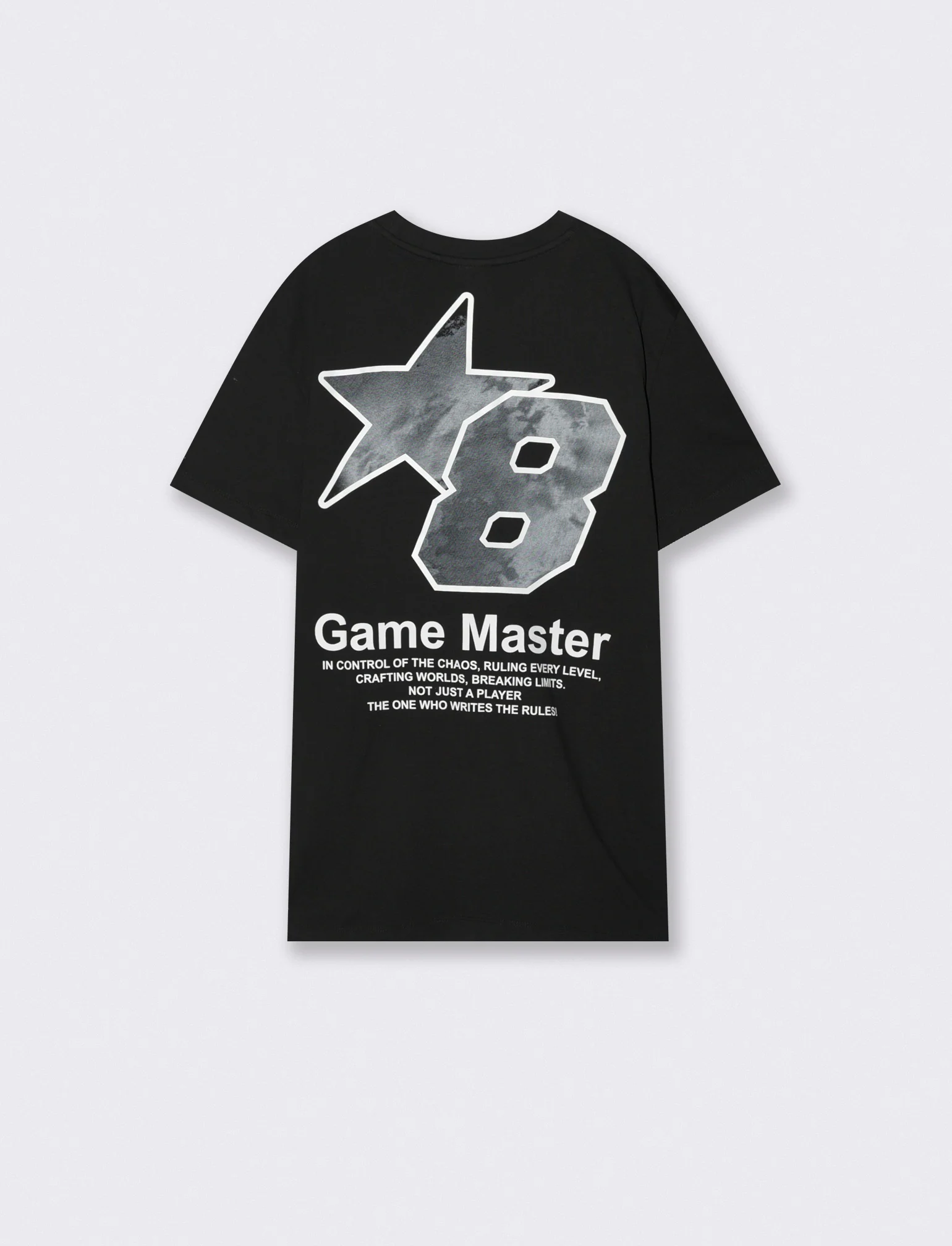 T-shirt girocollo con stampe mimetiche - Nero - Image 5