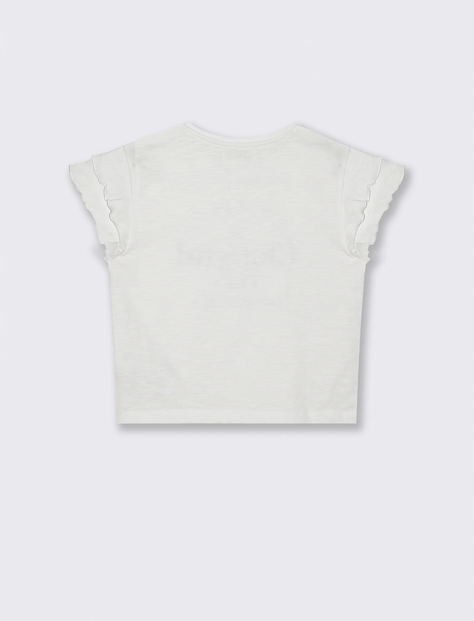 T-shirt girocollo con strass e stampa - Bianco - Image 5