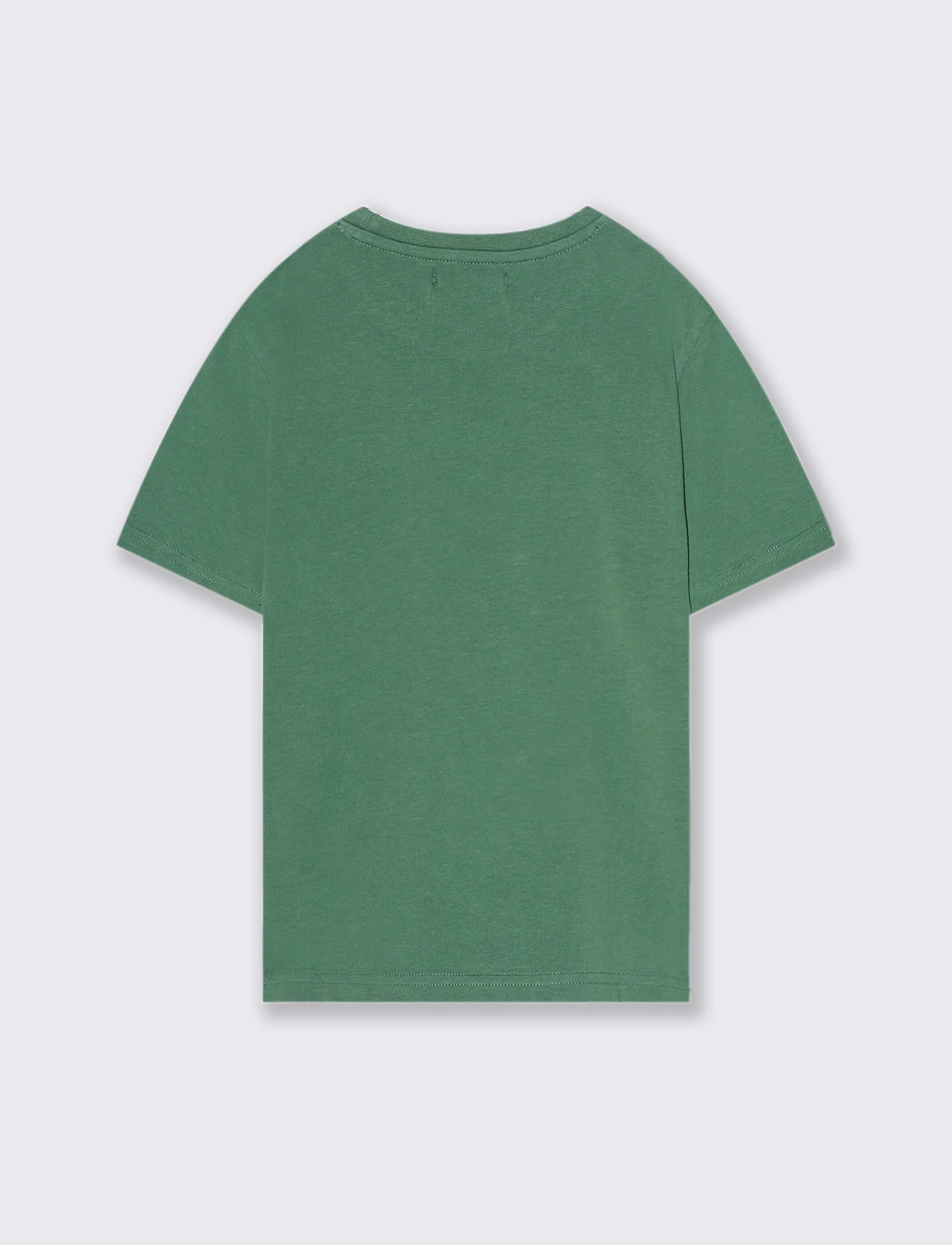 T-SHIRT GIROCOLLO CON TASCHINO - Verde - Image 3