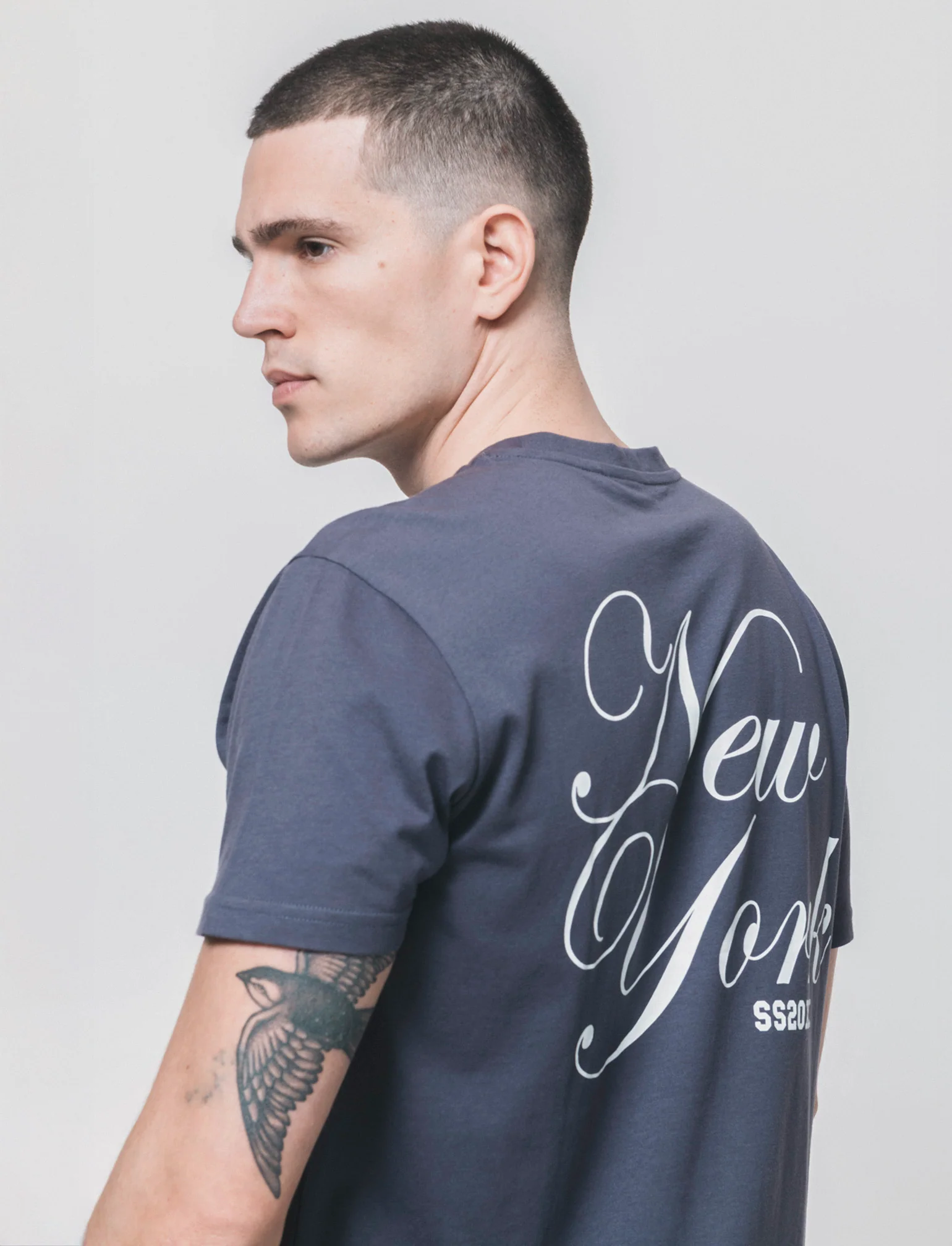 T-shirt girocollo cotone con stampe - Viola - Image 2