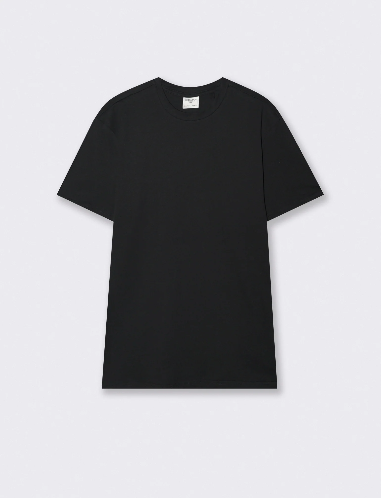 T-shirt girocollo cotone premium maniche corte - Nero