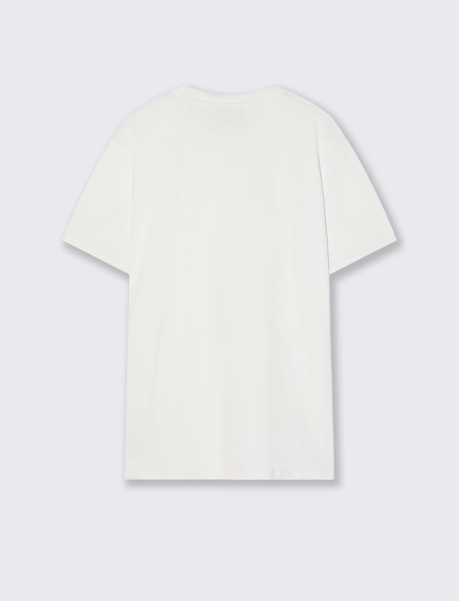 T-shirt girocollo in cotone mercerizzato - Bianco - Image 5