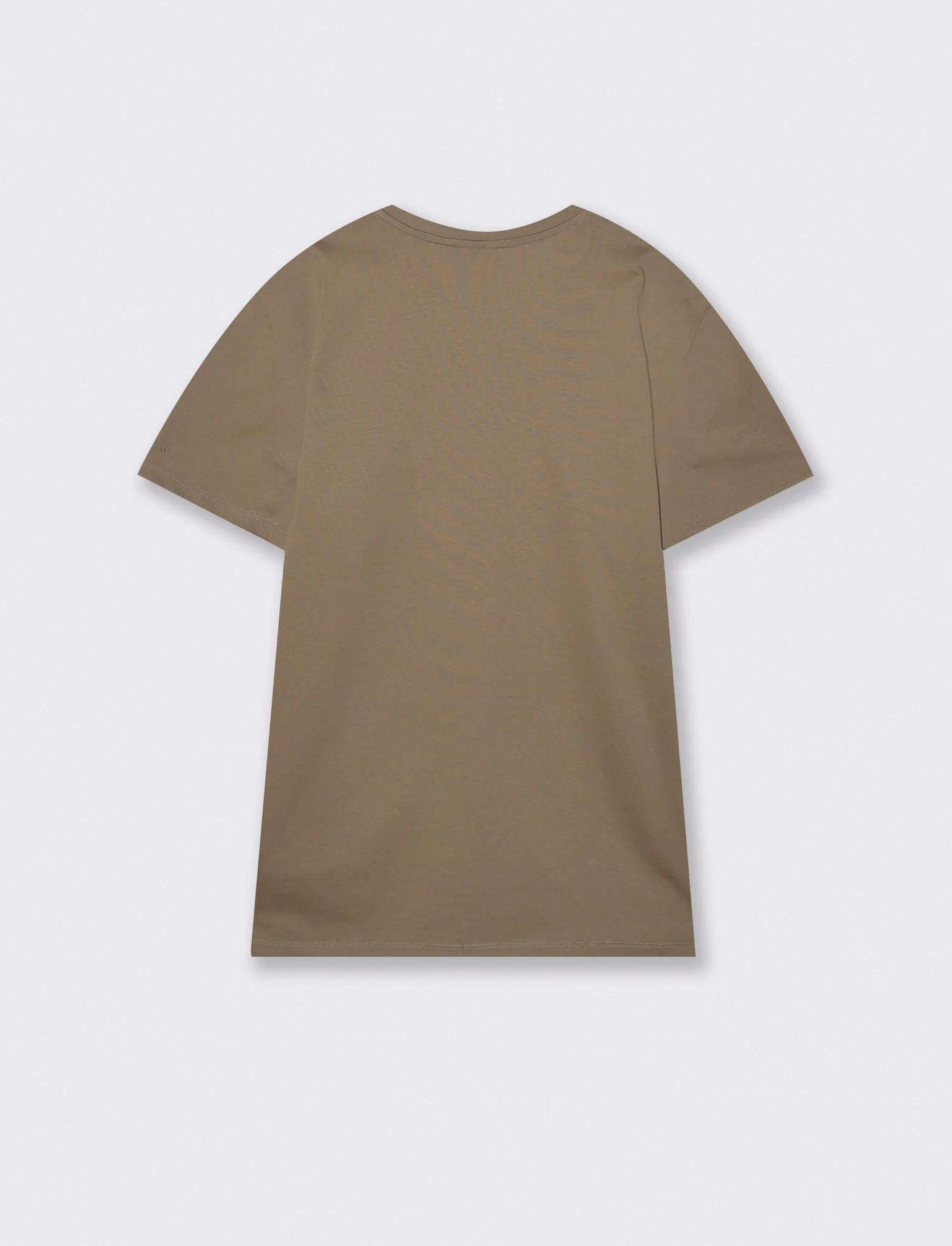 T-shirt girocollo in cotone mercerizzato - Verde kaki - Image 2