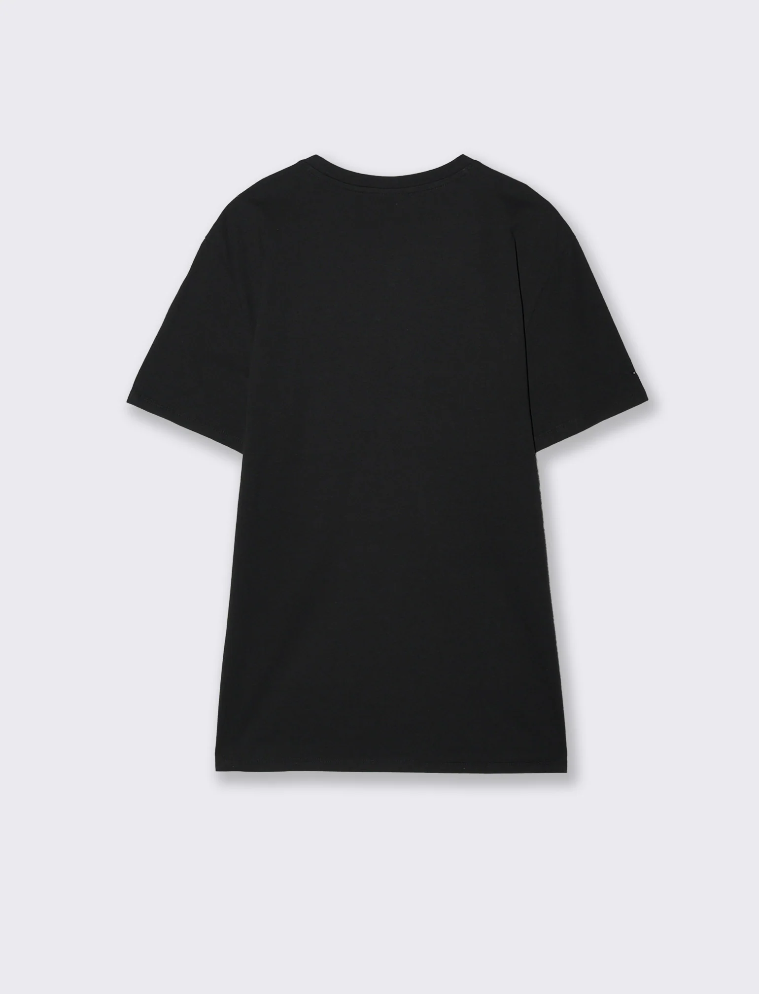 T-shirt girocollo in cotone regular fit - Nero - Image 2