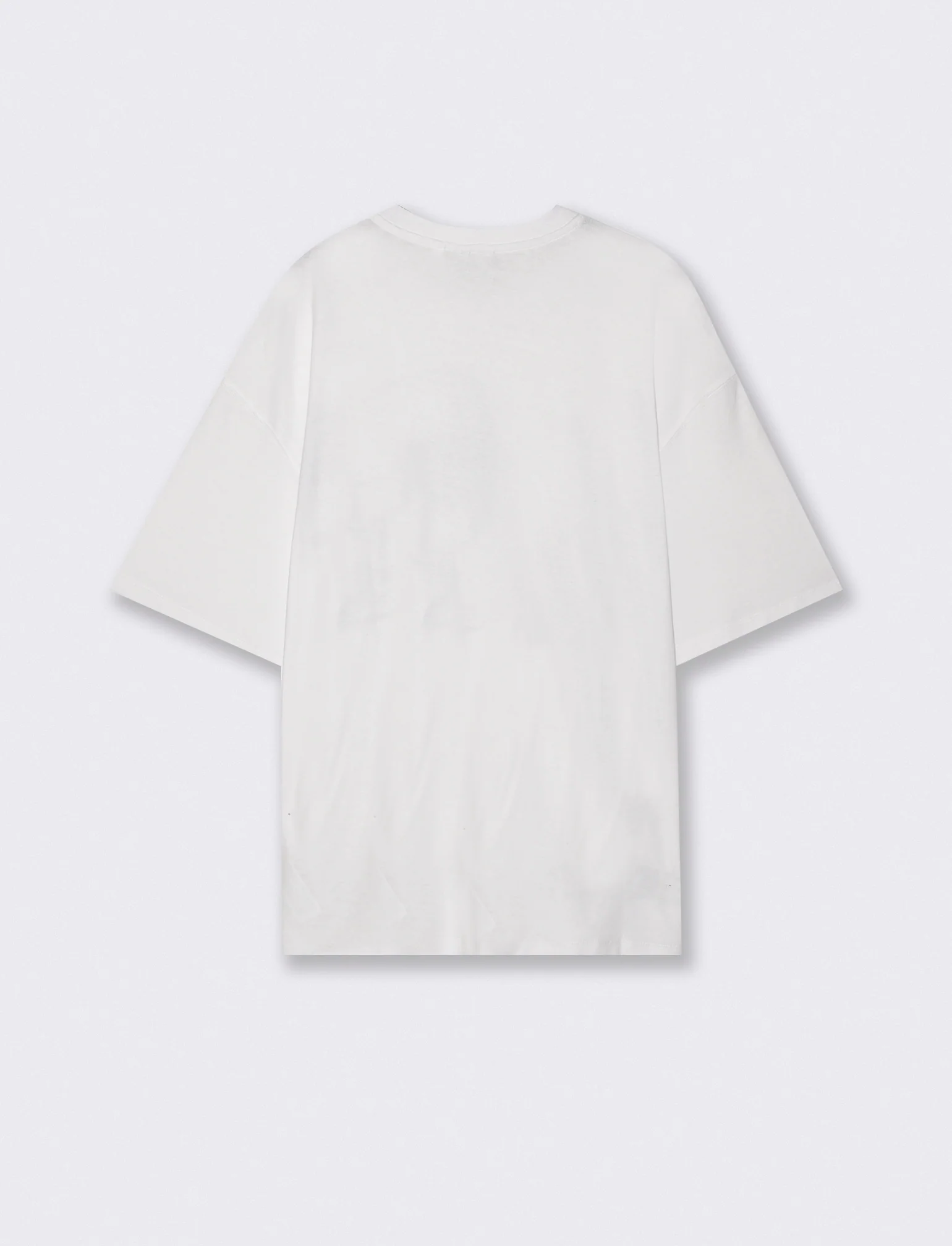 T-shirt girocollo in jersey stampato - Bianco - Image 4
