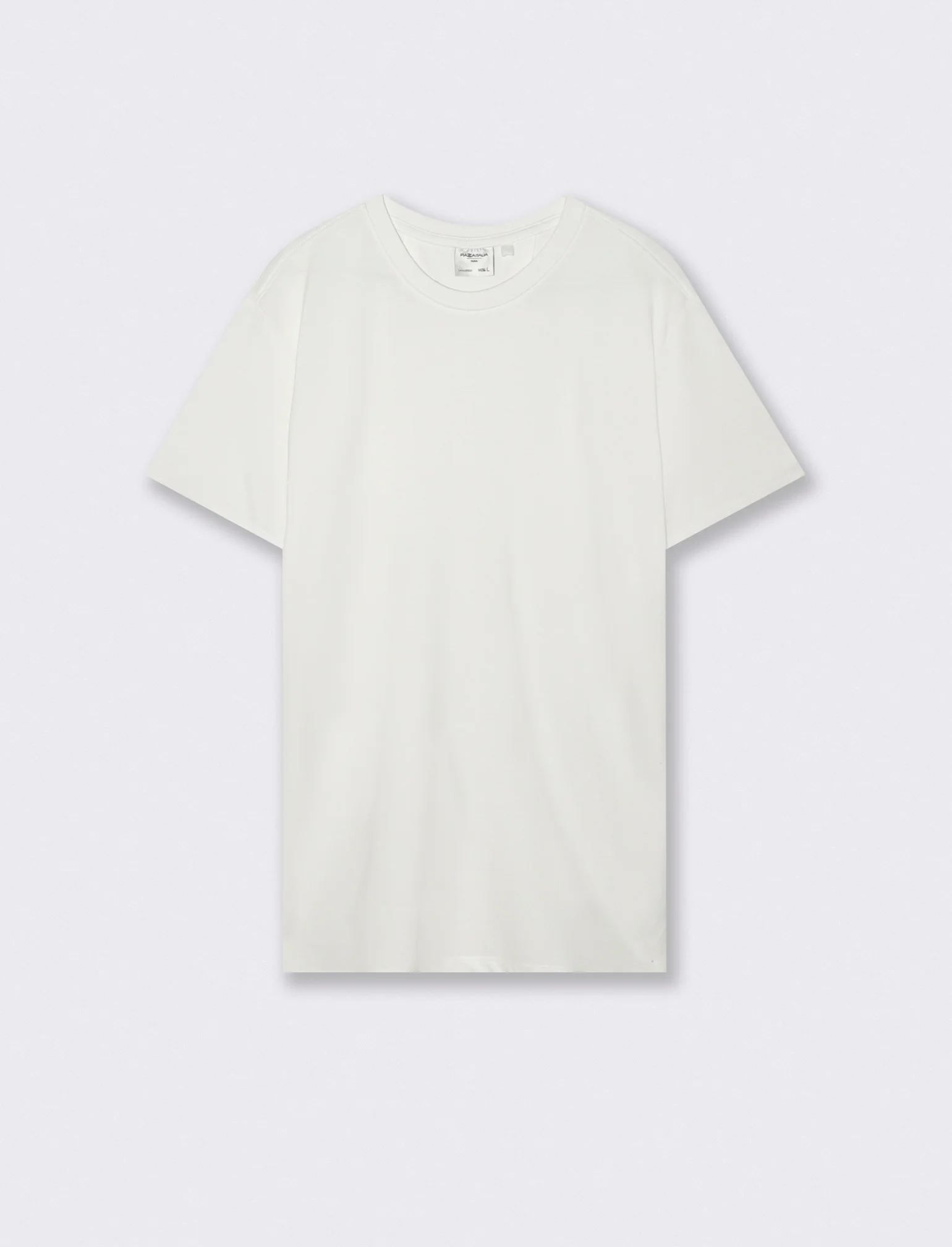 T-shirt girocollo in piquet premium - Bianco
